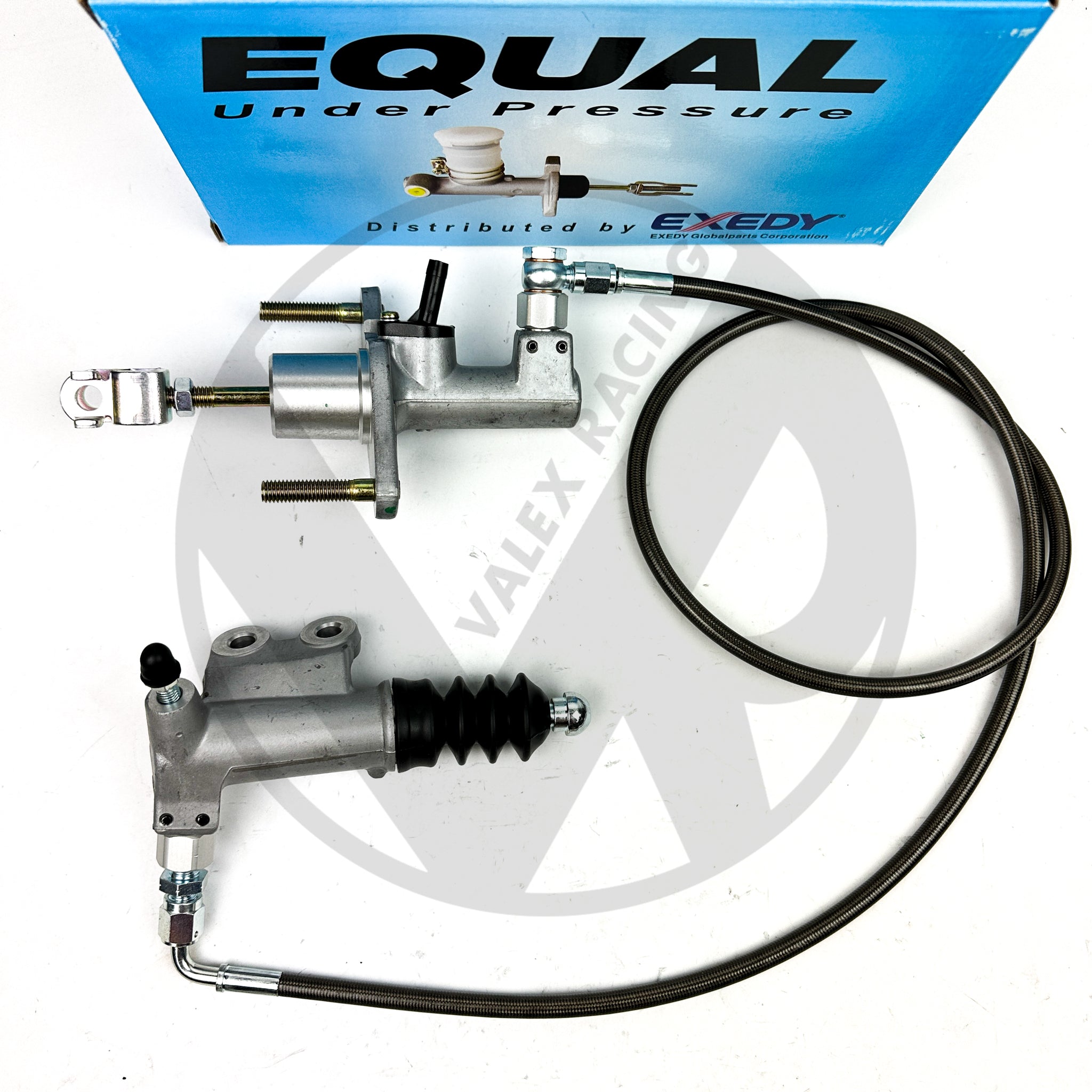 High-Performance Bolt-In EM2 Clutch Master & Slave Cylinder Kit with Stainless Steel Line - Compatible with 2009-2014 Honda Fit 1.5L - Perfect for Racing & Daily Driving Upgrades
