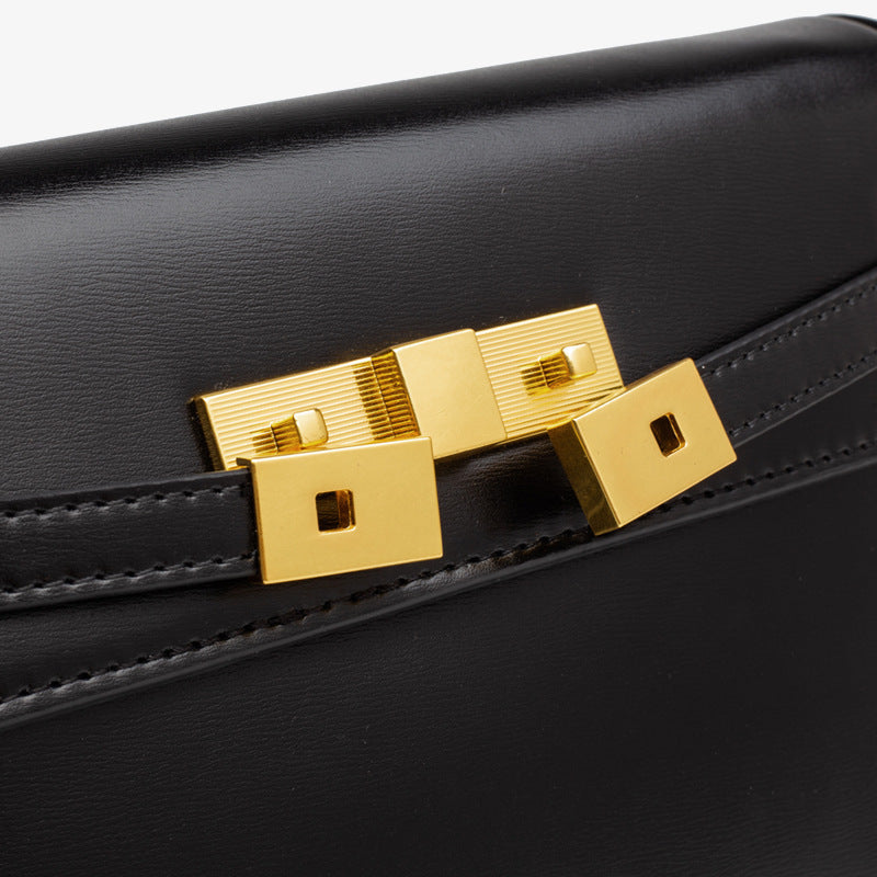 Stylish Vegan Leather Crossbody Shoulder Bag with Secure Lock Design - Perfect for Work, Travel & Everyday Use