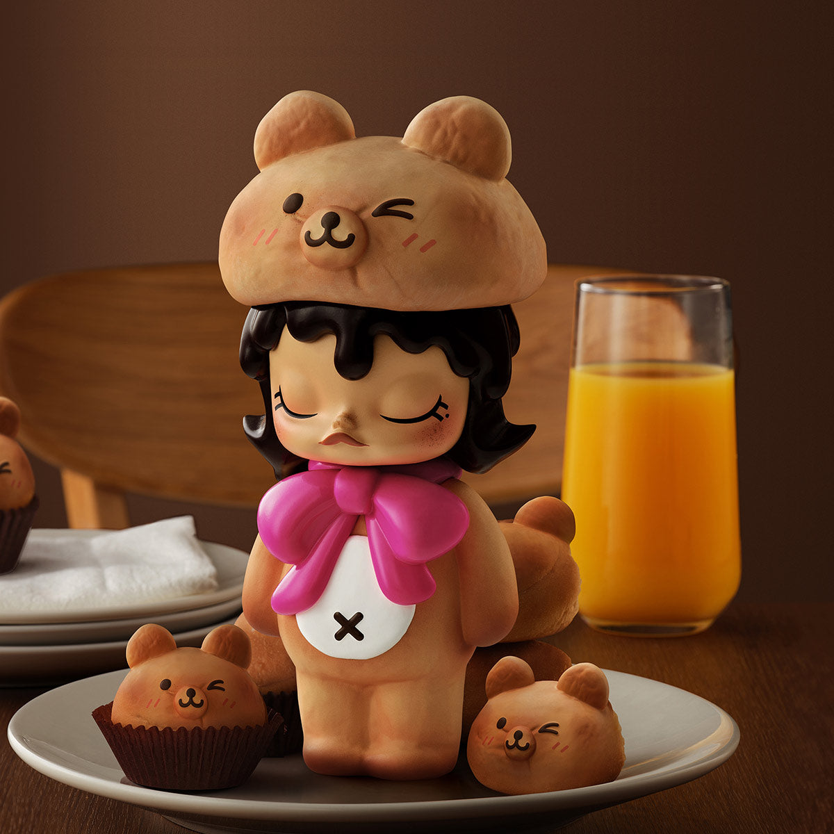 MOLLY Carb Lover Series Collectible Figures - Cute Anime Character Statues for Display, Gift & Home Decor - Perfect for Anime Fans, Office Desk & Shelf Decoration