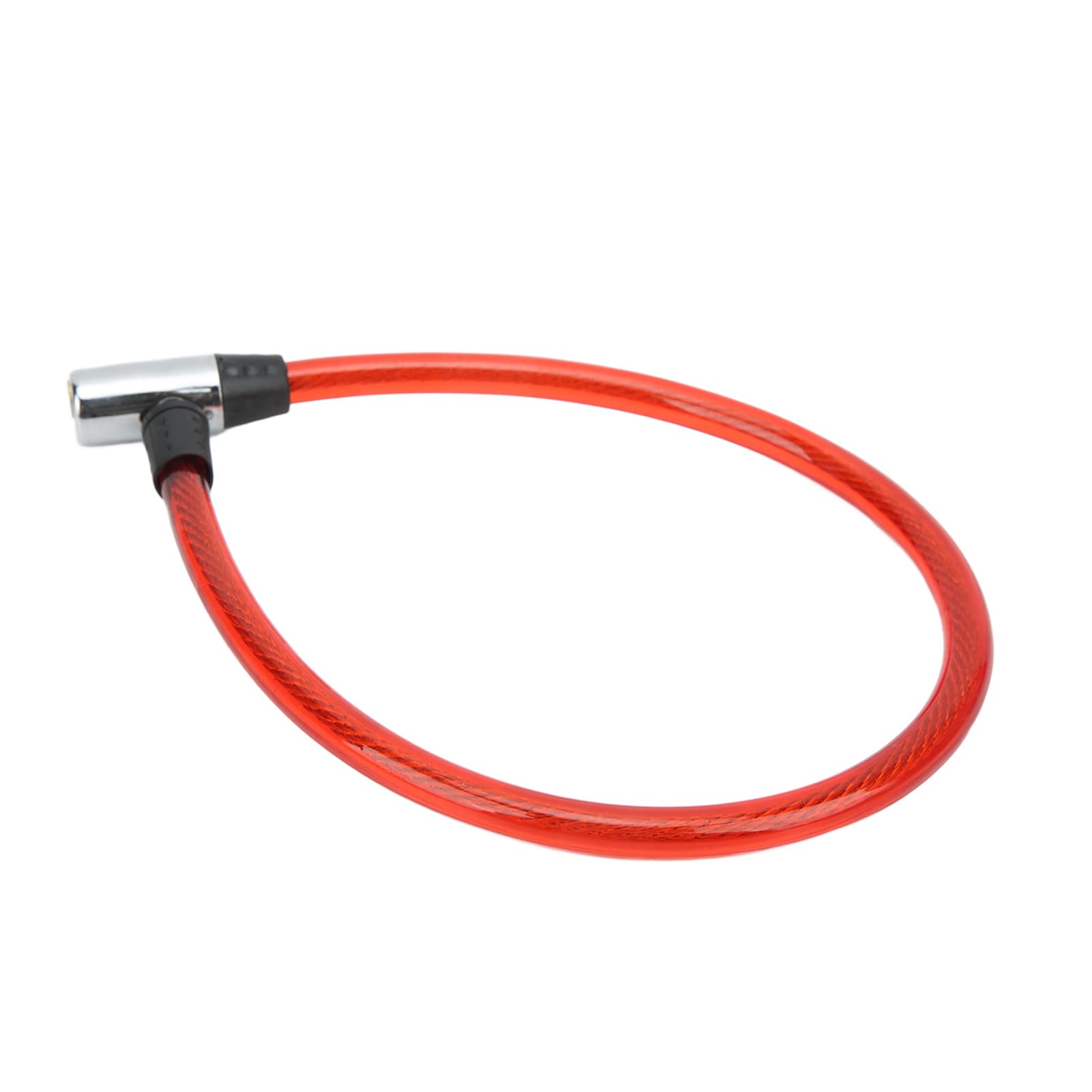Heavy Duty Bike Lock Cable - 5ft Steel Wire Bicycle & Motorcycle Security Lock with Keys | Anti-Theft Protection for Bikes, Scooters, Gates & Fences | Outdoor Cycling, Commuting & Parking Safety (Red)