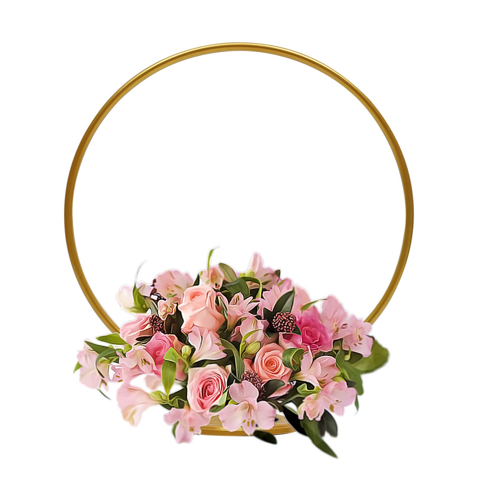 10Pcs 50cm Gold Round Wedding Table Centerpiece Stand - Flower Holder Display Rack for Aisle, Banquet Hall, Hotel Opening Ceremony & Lawn Wedding Decorations | Perfect for Wedding Receptions, Bridal Showers, and Party Decor