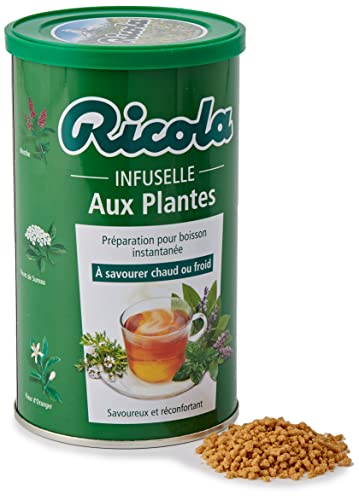 Ricola Instant Herbal Tea - 200g Canister | Natural Swiss Herbal Remedy for Cough & Sore Throat | Perfect for Cold Relief, Office, Travel & Home Use