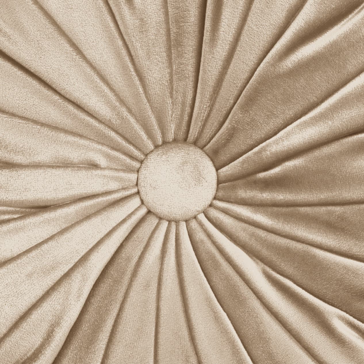 Round Pleated Soft Velvet Throw Pillow - Elegant Home Decor for Sofa, Bed & Couch - Cozy Accent Pillow for Living Room, Bedroom & Nursery