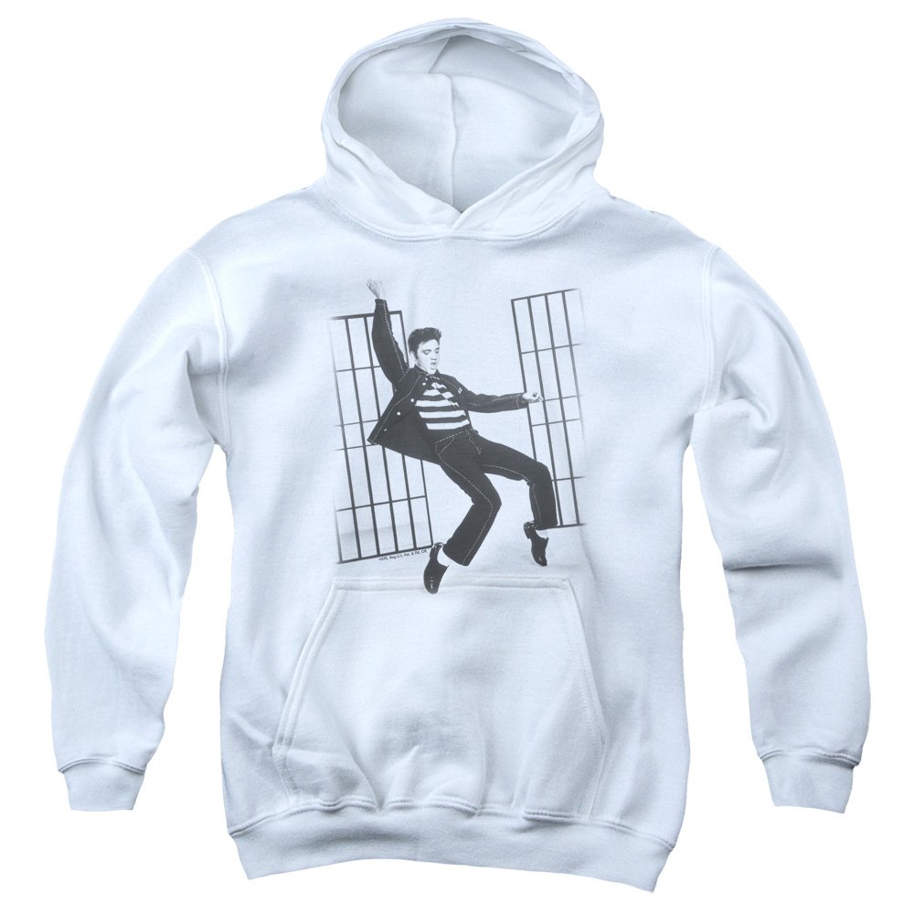 Elvis Presley Jailhouse Rock Pullover Hoodie - Vintage Music Hooded Sweatshirt for Men & Women - Perfect for Concerts, Halloween & Retro Fashion