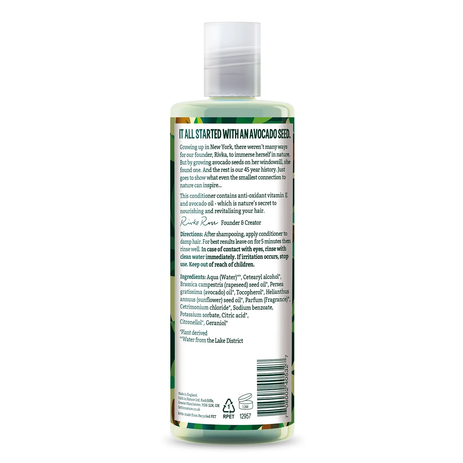 Natural Avocado Hair Conditioner 400ml - Deep Moisturizing & Repairing for Dry, Damaged Hair - Perfect for Daily Use & Salon Treatments