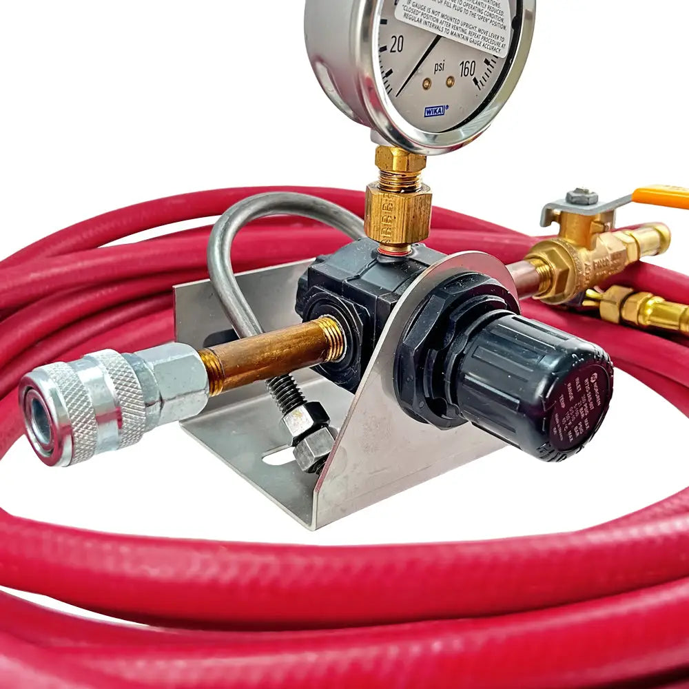 AA Mountable Tire Inflator with Adjustable Regulator - 25ft Air Hose, 0-160 PSI Gauge (40-148) - Perfect for Cars, Trucks, Motorcycles & RV Tires