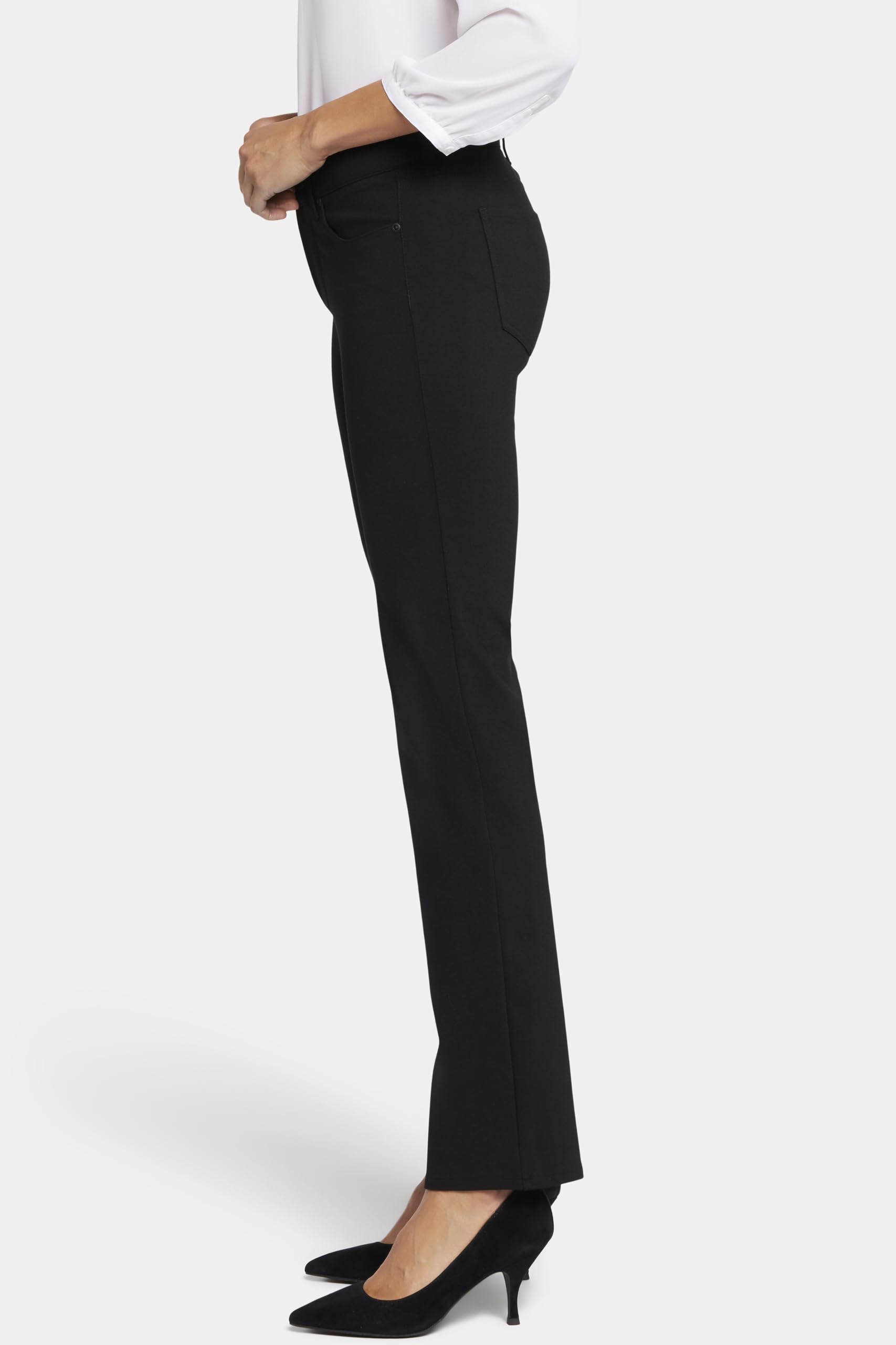 NYDJ Women’s Marilyn Straight Leg Ponte Knit Pants - Comfortable Stretch Work Pants for Office & Business Casual Wear