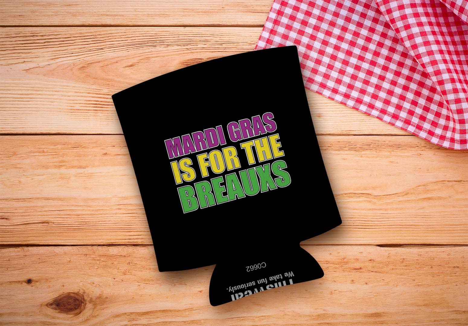 48-Pack Mardi Gras Drink Can Coolers - Insulated Beer & Soda Koozies for Party, Tailgating & Carnival Celebrations - Mardi Gras Is For The Breauxs Themed Party Supplies