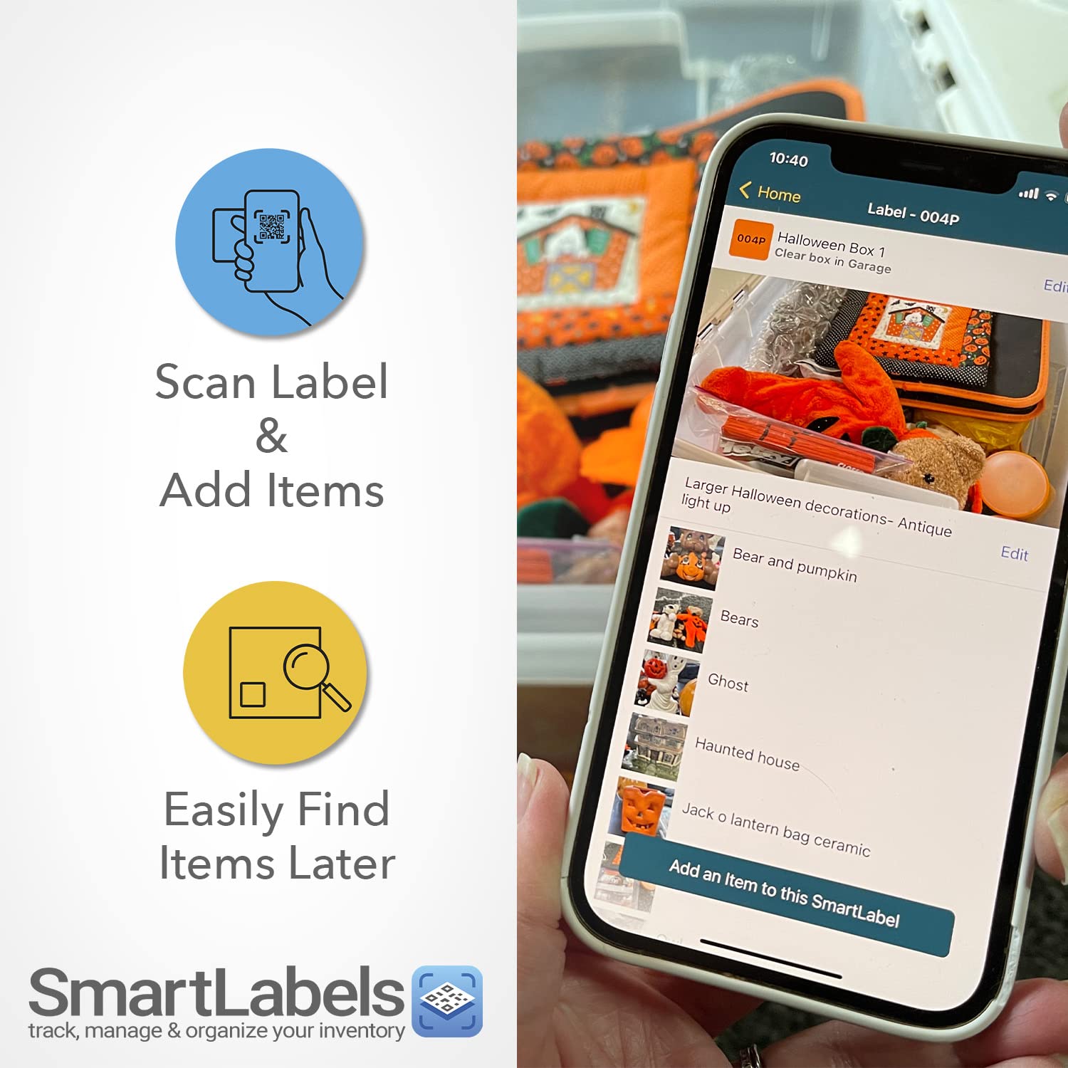 48 Pack Smart QR Code Stickers for Storage & Inventory Tracking - Made in USA | Organize Storage Units, Moving Supplies & App Inventory Management | Perfect for Home Organization, Warehouse Labeling & Business Asset Tracking
