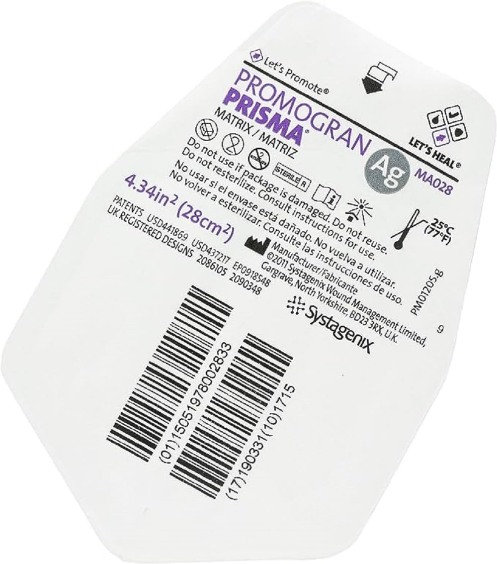 Promogran Prisma Matrix 4.34 Square Inch Collagen Wound Dressing (Box of 10) - Advanced Wound Care for Diabetic Ulcers, Pressure Sores & Surgical Wounds | Medical Grade Collagen Matrix Dressing for Faster Healing