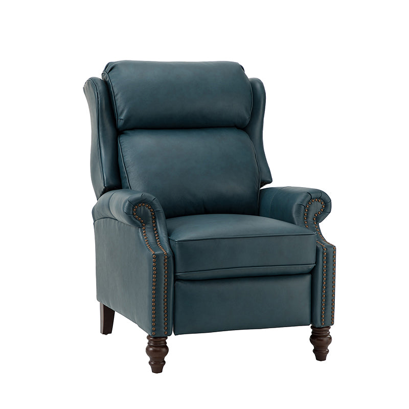 Lucina Genuine Leather Manual Recliner Chair - Handcrafted Premium Leather Living Room Furniture for Relaxation & Comfort - Perfect for Home Theater, Reading Nook, and Office Lounge