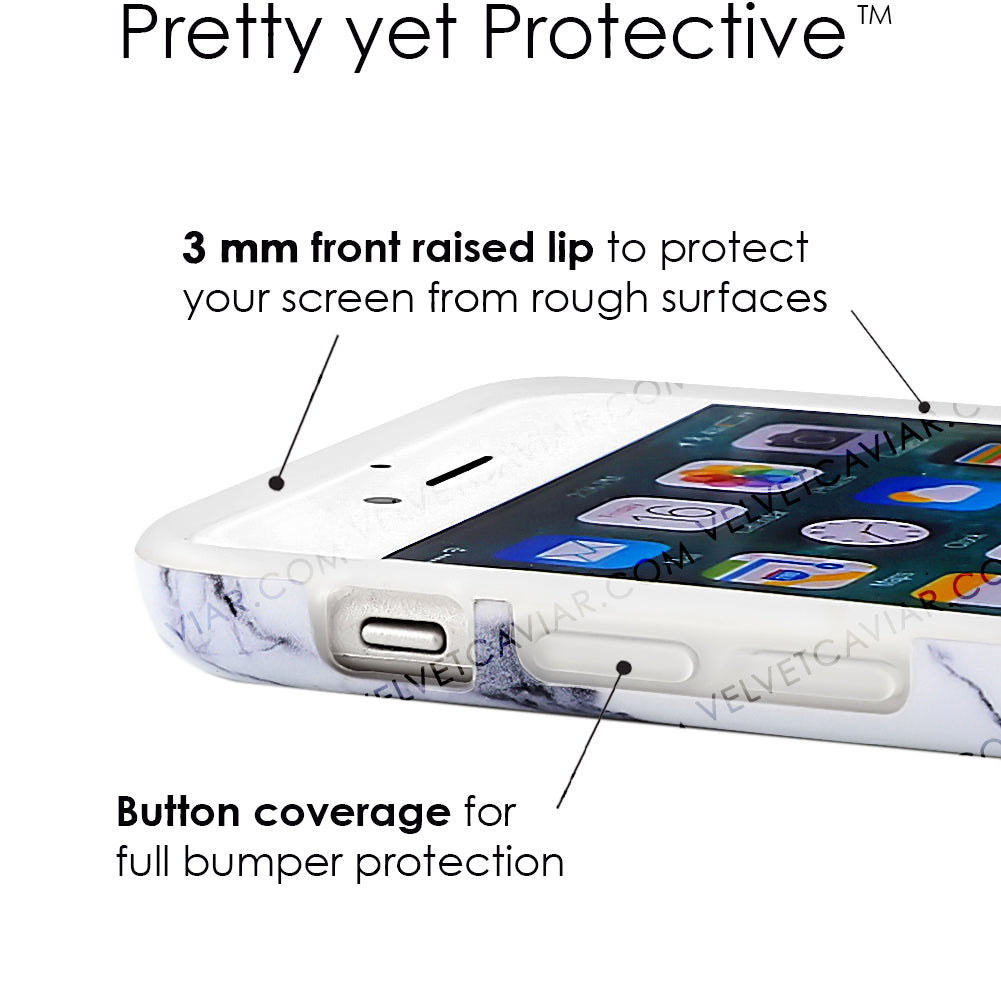 Elegant White & Gray Marble iPhone Case - Premium Protective Cover for iPhone [Model Numbers] | Stylish & Durable Phone Case for Everyday Use, Work, and Travel