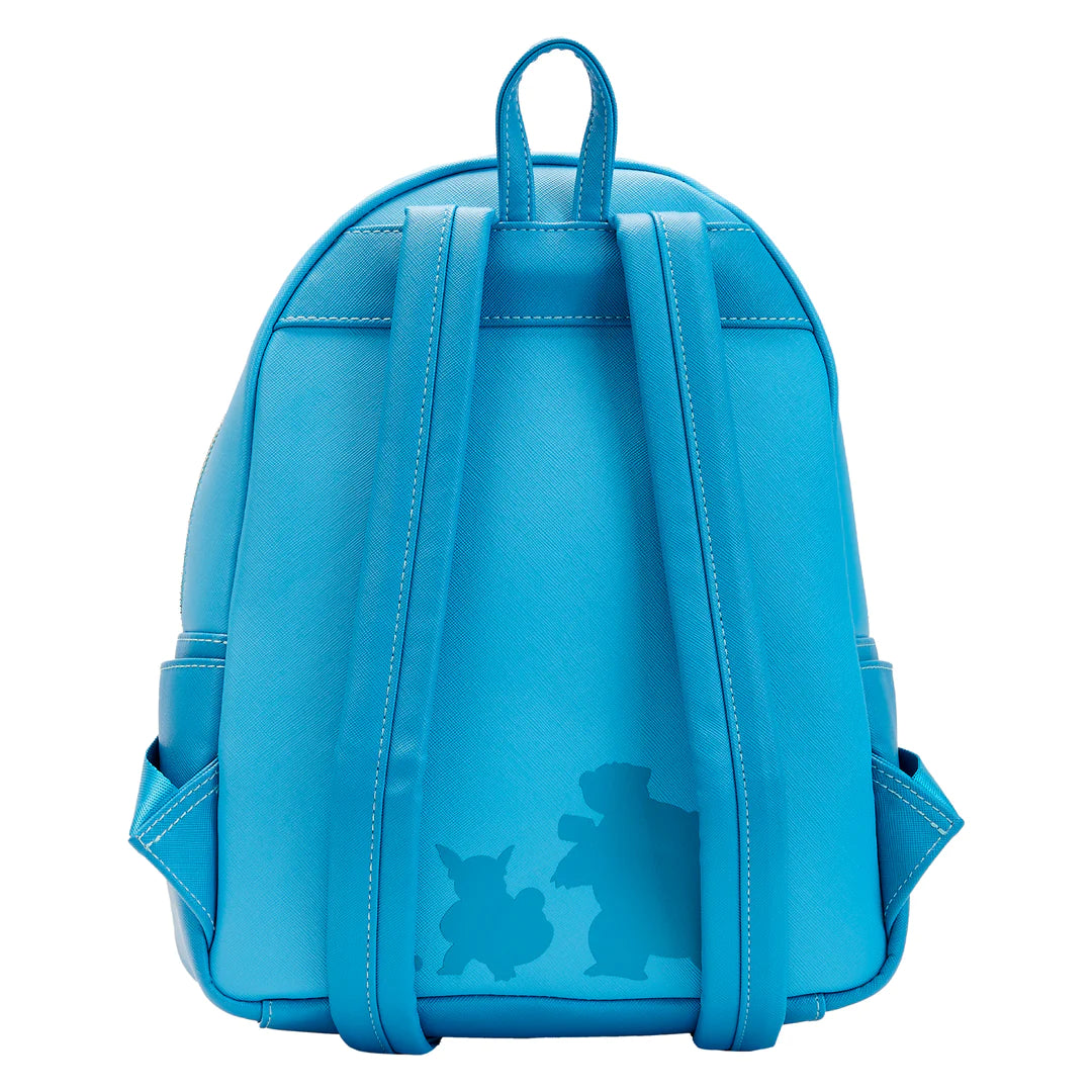 Pokemon Squirtle Evolution Triple Pocket Mini Backpack for Kids - Cute Waterproof School Bag for Travel, Hiking & Everyday Use