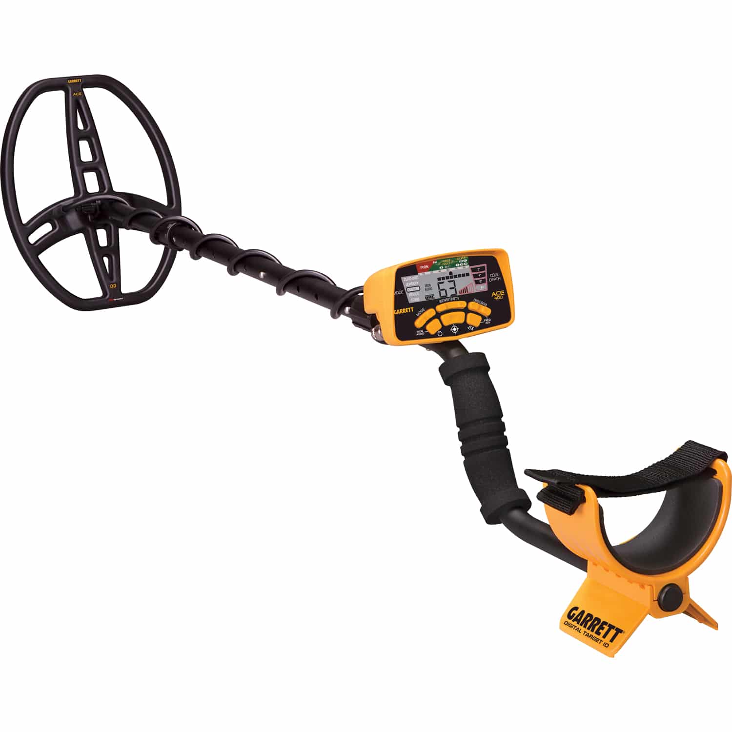Garrett ACE 400 Metal Detector with Waterproof Coil & Digital Target ID - Professional Metal Detecting for Treasure Hunting, Beach, Gold & Coin Searching