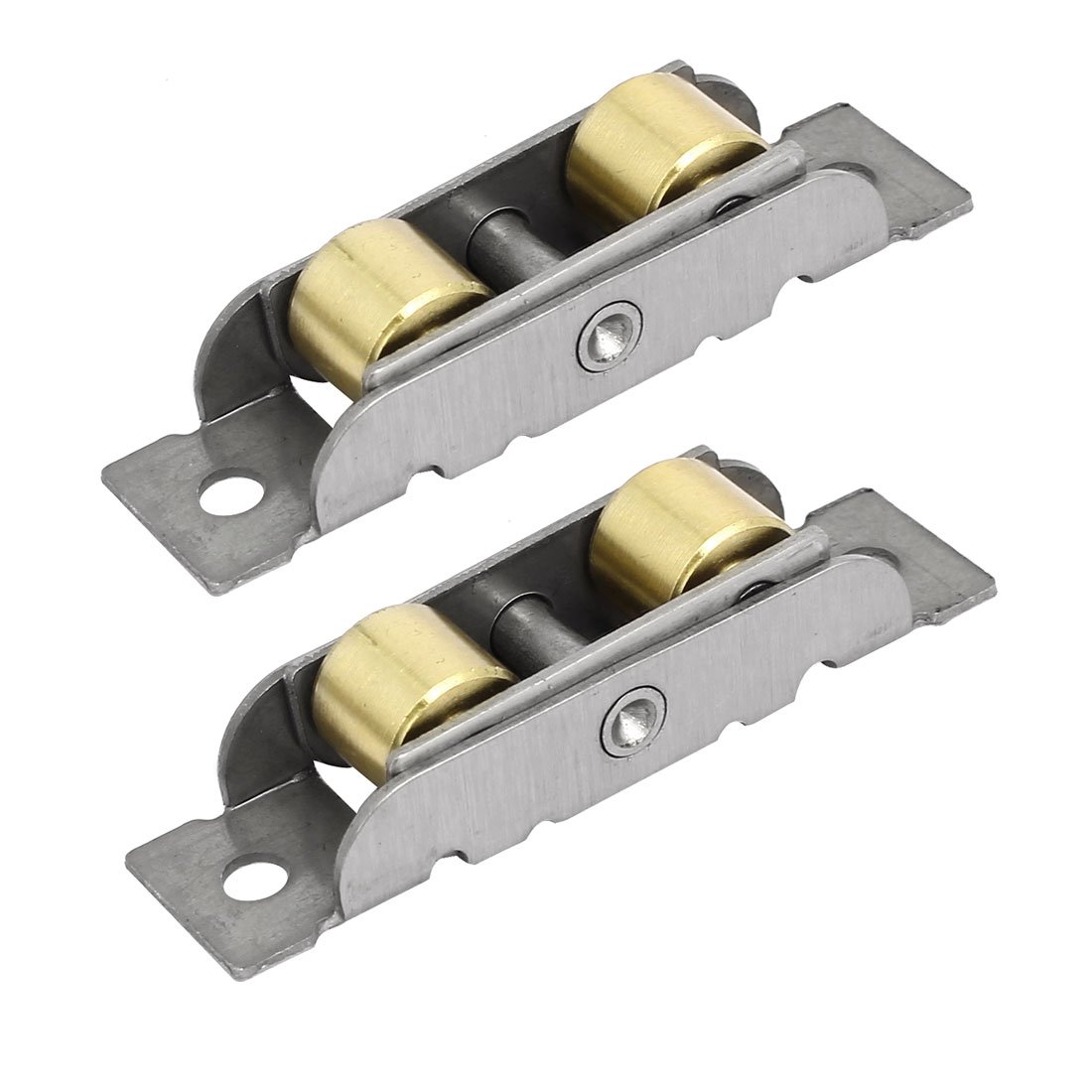 64mm Length 12mm Diameter Dual Roller Sliding Window Sash Pulley Wheels - 2 Pack | Smooth Gliding Replacement for Vinyl & Wood Windows | Perfect for Home, Office & Patio Door Repair