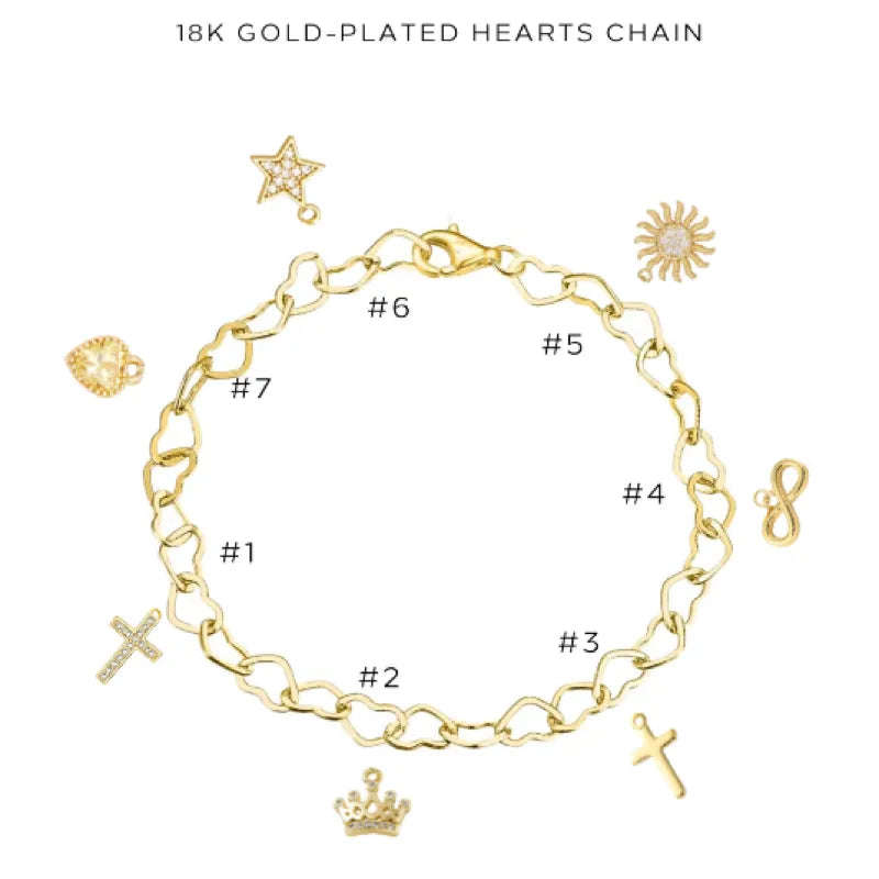 Charm Bracelet with Assorted Charms - Elegant Adjustable Jewelry for Women & Girls | Perfect for Gifts, Parties & Everyday Wear