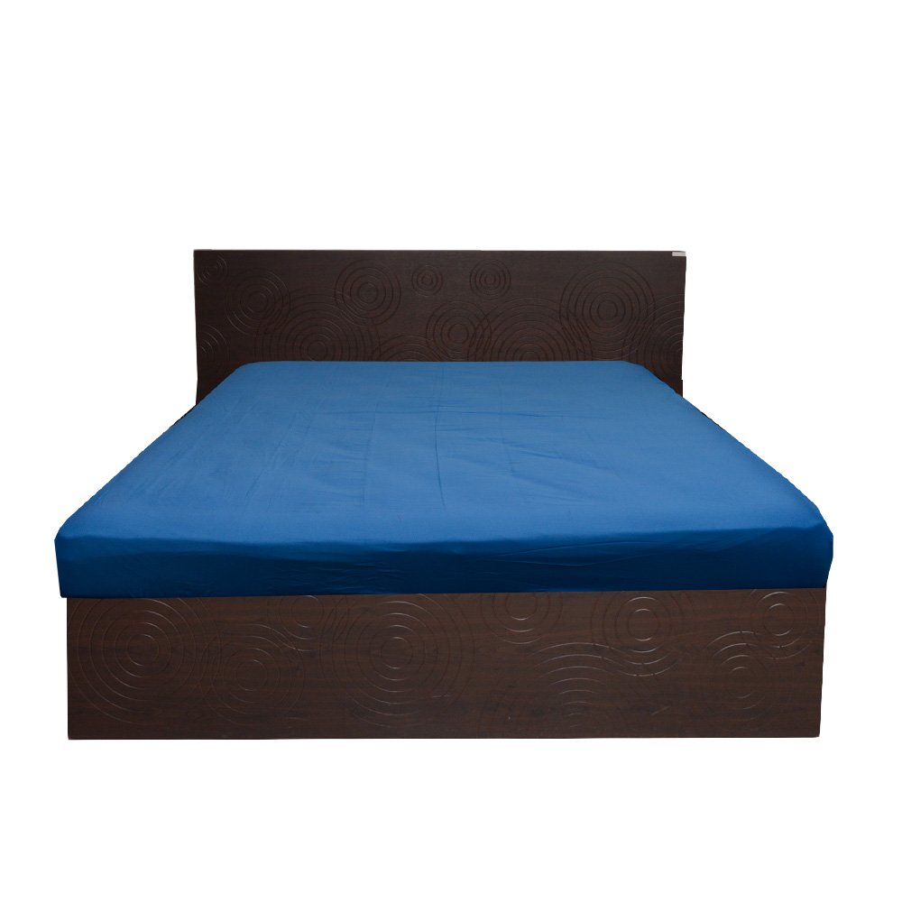 Luxury 100% Egyptian Cotton King Size Fitted Sheet - 500 Thread Count, Medium Blue, Deep Pocket 12