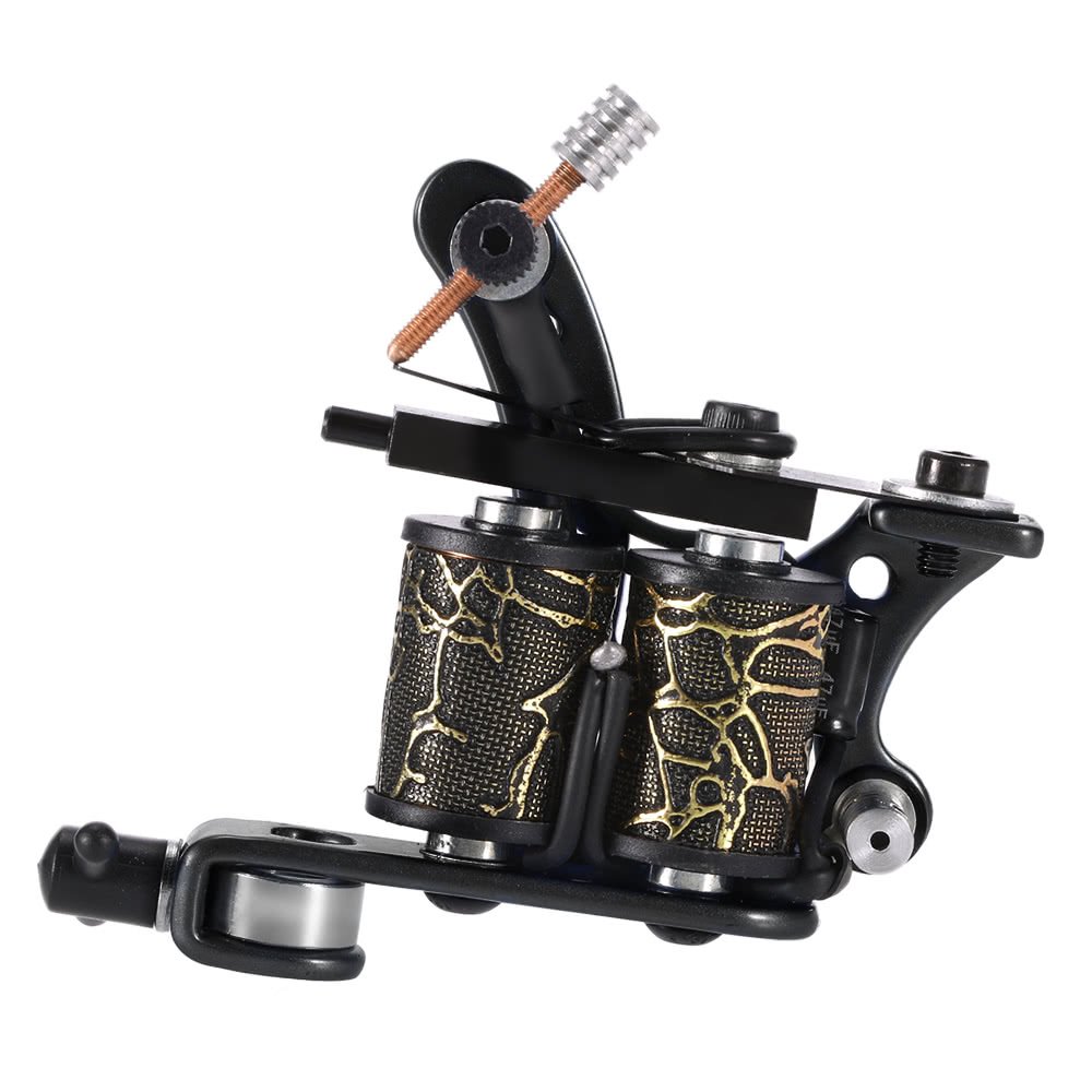 Professional Tattoo Machine Gun - WildCard India Tattoo Motor for Shading & Lining - High Precision Black Body Tattoo Equipment for Artists & Beginners - Perfect for Studio, Home & Professional Tattooing