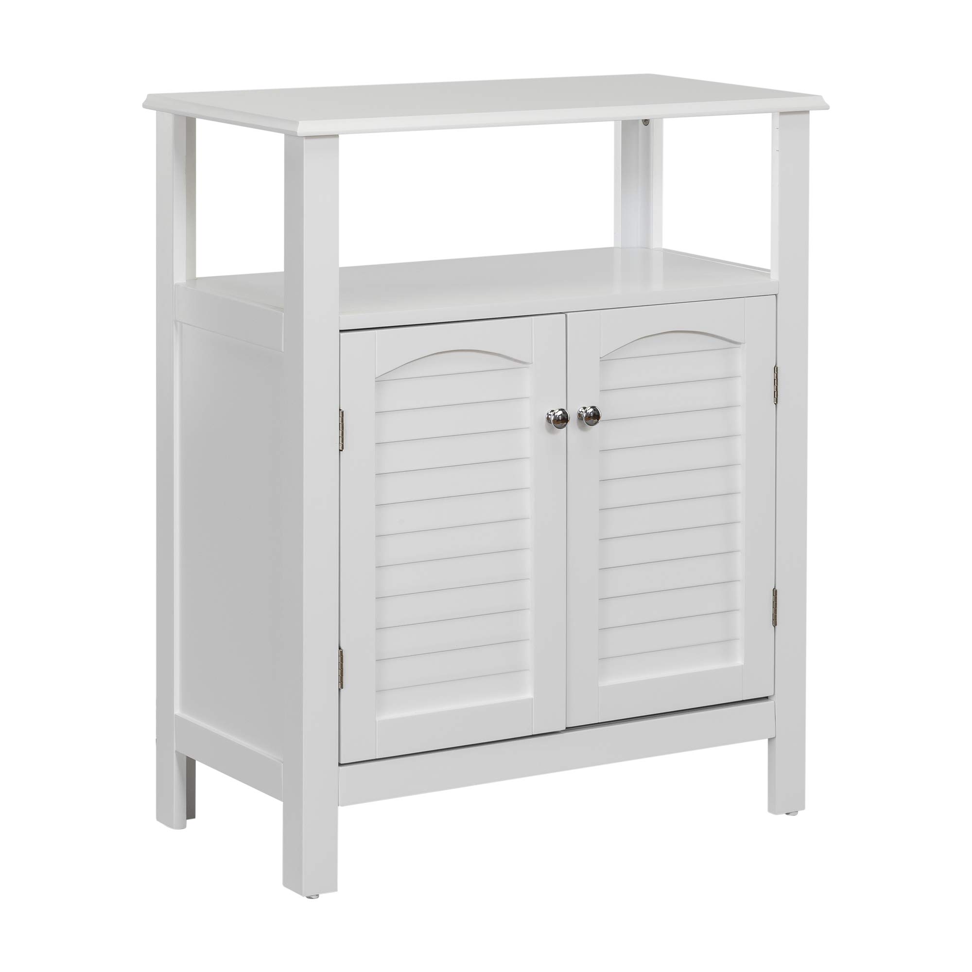 Elegant White Sierra Cabinet for Kitchen & Bathroom Storage - Modern Home Organization & Décor Solution