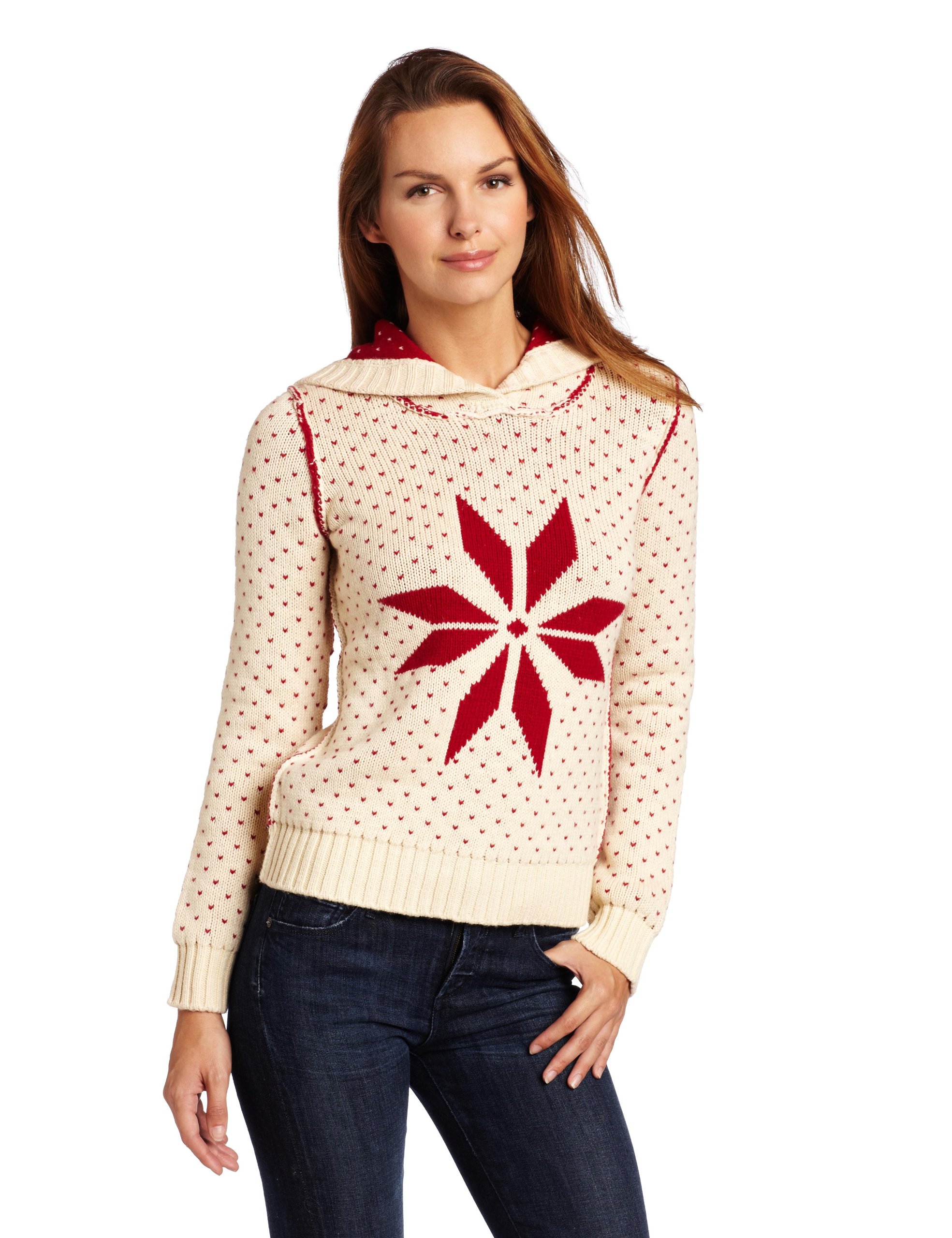 525 America Women's Birdseye Snow Flake Hoodie - Cozy Fleece Pullover for Winter, Casual Warm Hooded Sweatshirt | Perfect for Outdoor Activities, Lounging & Cold Weather Fashion
