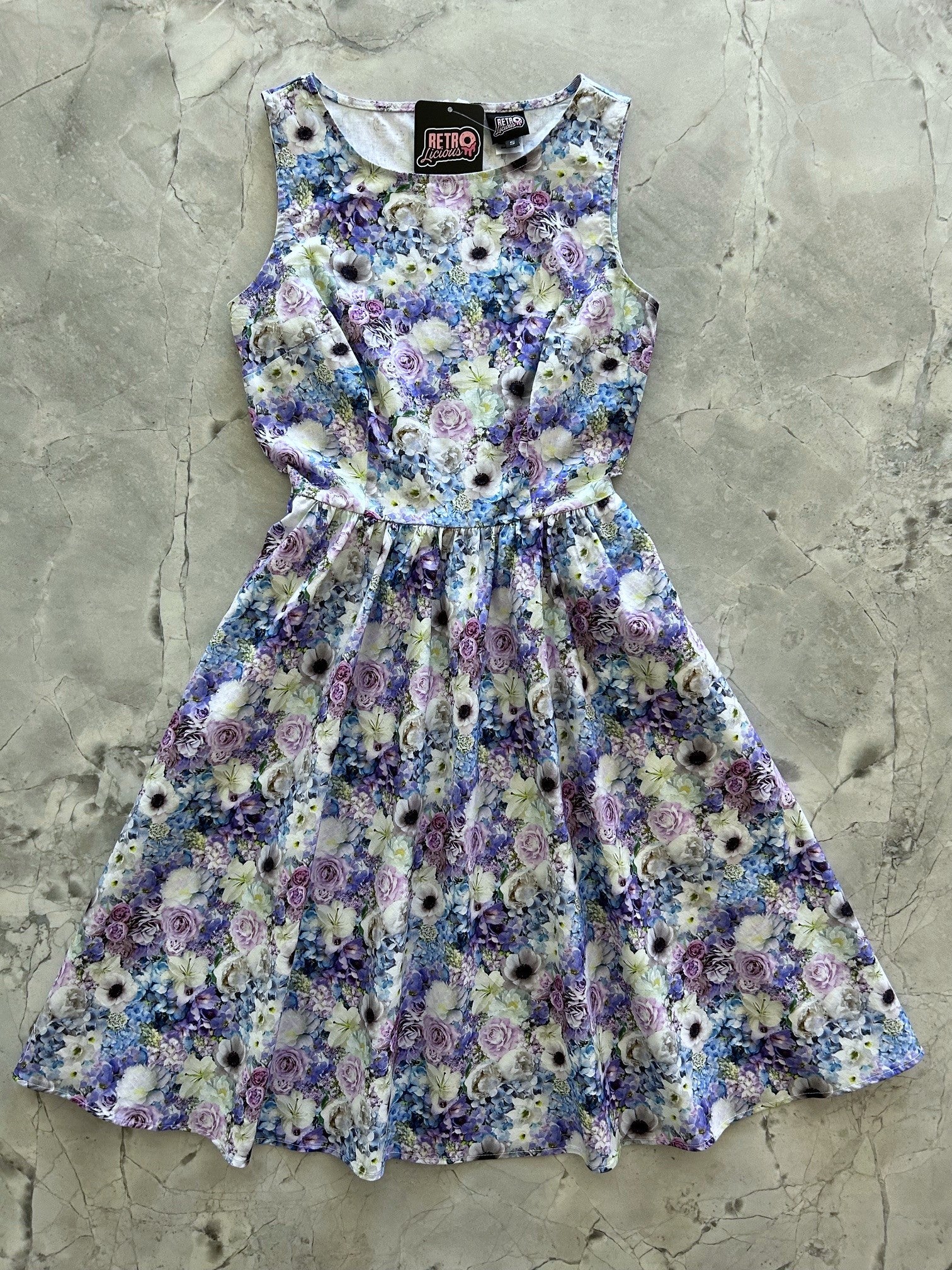 Vintage Floral Print Dress for Women - Retro A-Line Tea Party Dress - Perfect for Weddings, Garden Parties & Special Occasions