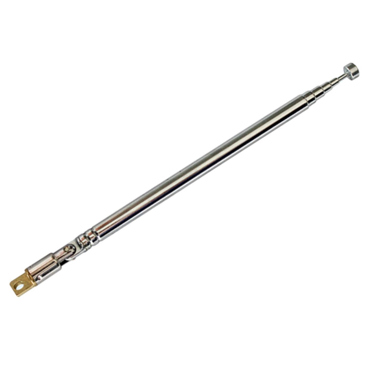 HOOTNEE Retractable Radio Antenna - Silver Telescopic Antenna for Home Remote Control, Wide Compatibility, Easy to Use - Perfect for TV, Stereo, Car Radio and Home Theater Systems