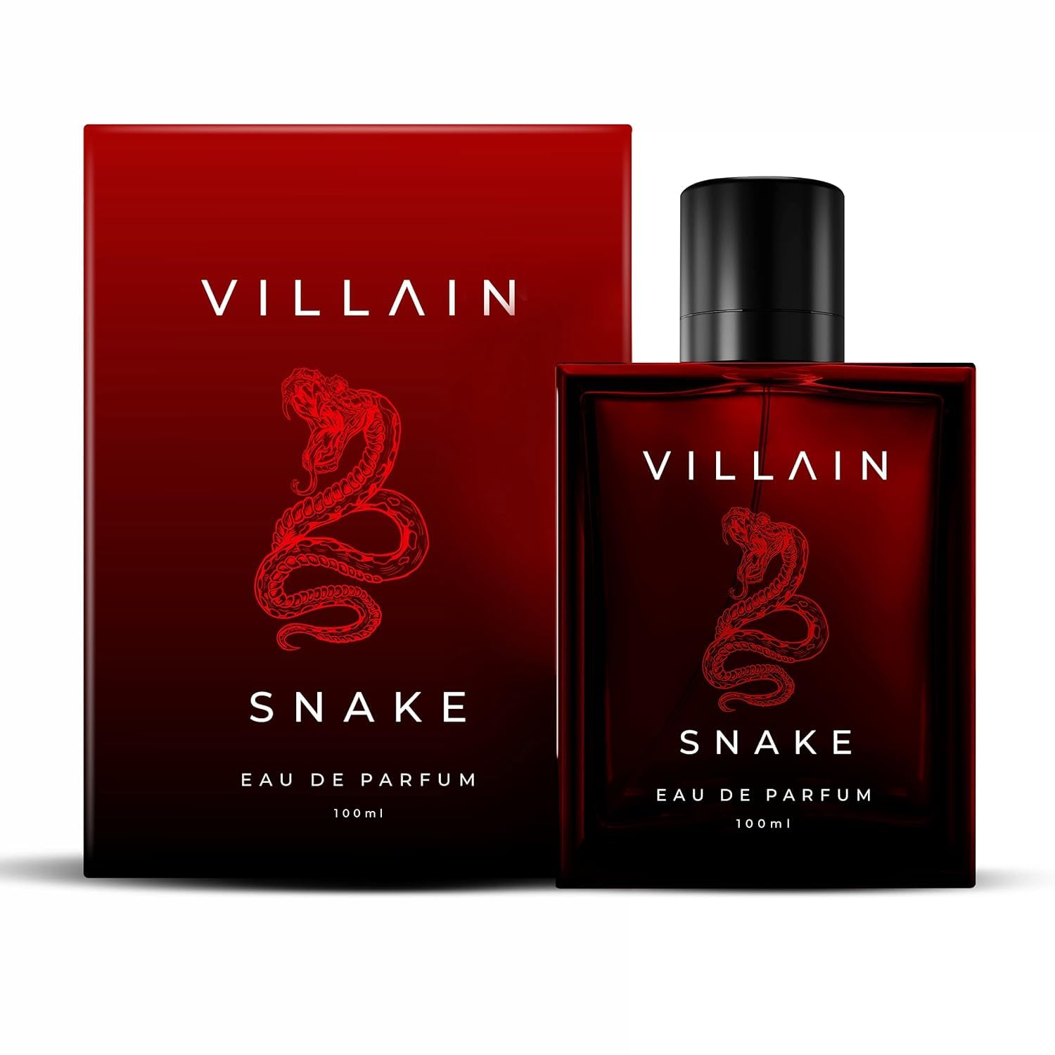 Vil'lain Snake Perfume for Men - Long Lasting Premium EDP Cologne, 100ml (3.38 Fl Oz) | Best Gift for Him, Date Night & Special Occasions