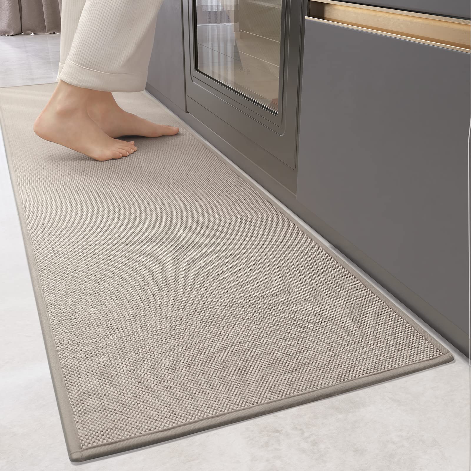 Non-Slip Washable Kitchen Rugs - Absorbent Woven Runner Mat 17
