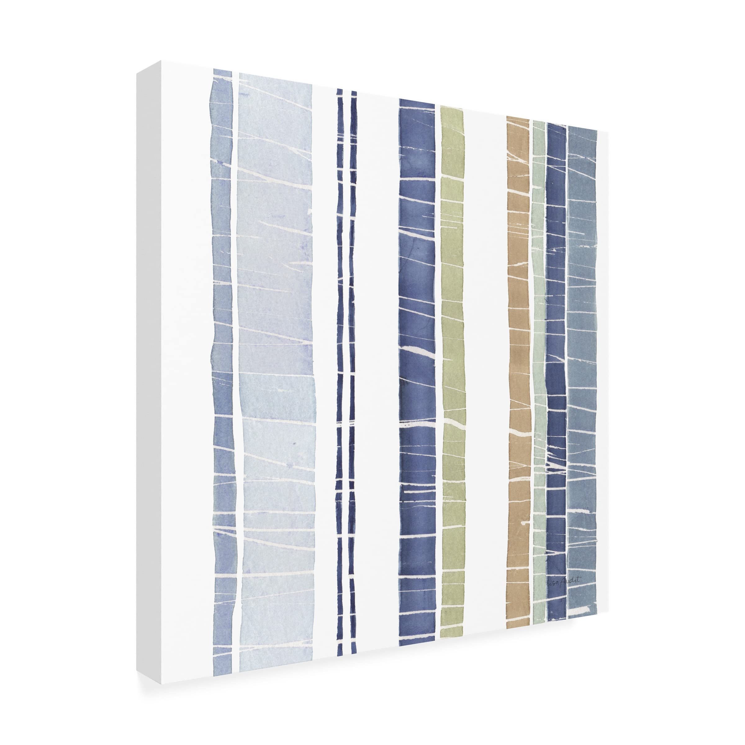 Bohemian Blue 19' Canvas Wall Art by Lisa Audit - Handmade Bohemian Home Decor for Living Room, Bedroom & Office