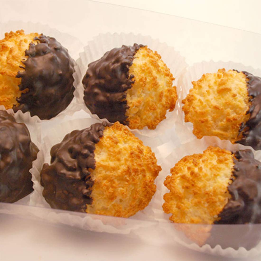 Gourmet Chocolate Dipped Coconut Macaroons - Delicious Bite-Sized Cookies for Gifts, Parties & Dessert | Kosher, Gluten-Free Treats for Holidays & Special Occasions