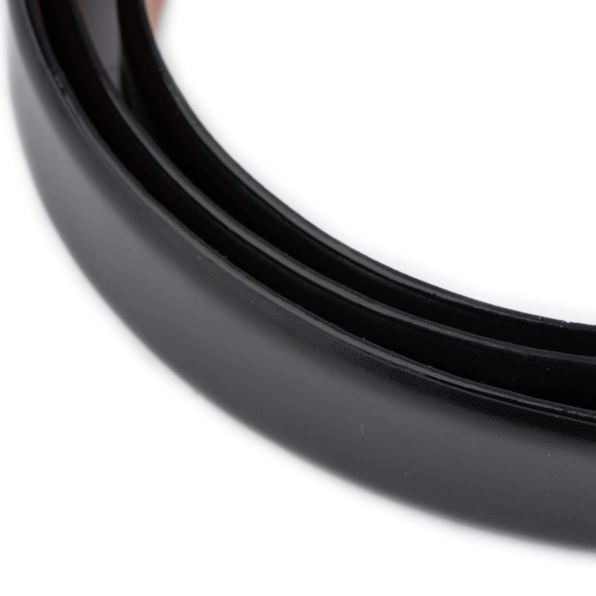 3.0 cm Black Genuine Leather Belt Strap Replacement for Ferragamo Buckles - Premium Pre-Made Holes - Perfect for Dress Pants, Business Attire & Formal Occasions