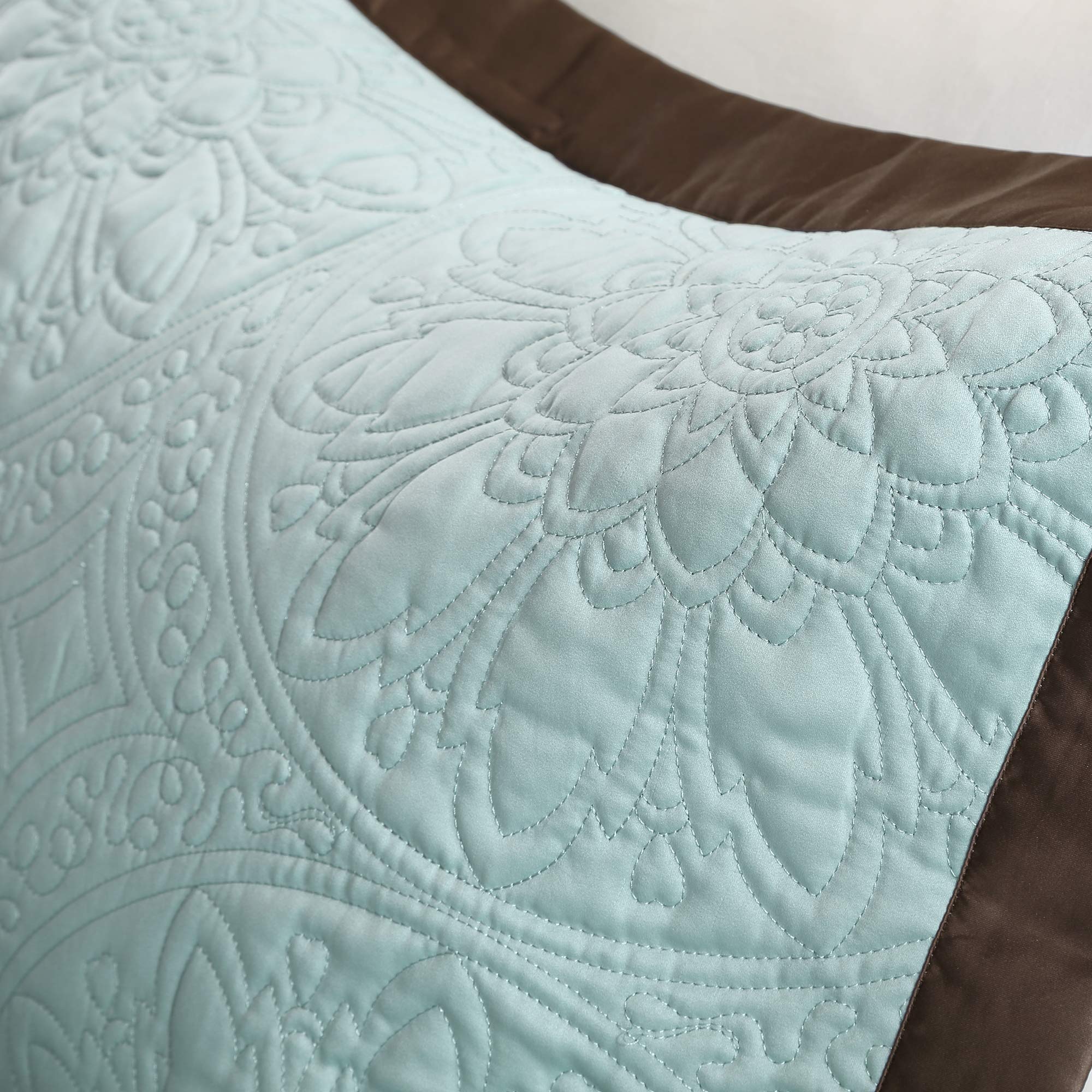Madison Park Cozy Comforter Set - King Size 104x92 Inch - All Season Soft Bedding with Matching Bed Skirt & Decorative Pillows - Modern Blue 9-Piece Bedding Set for Master Bedroom, Guest Room & Cozy Home Decor