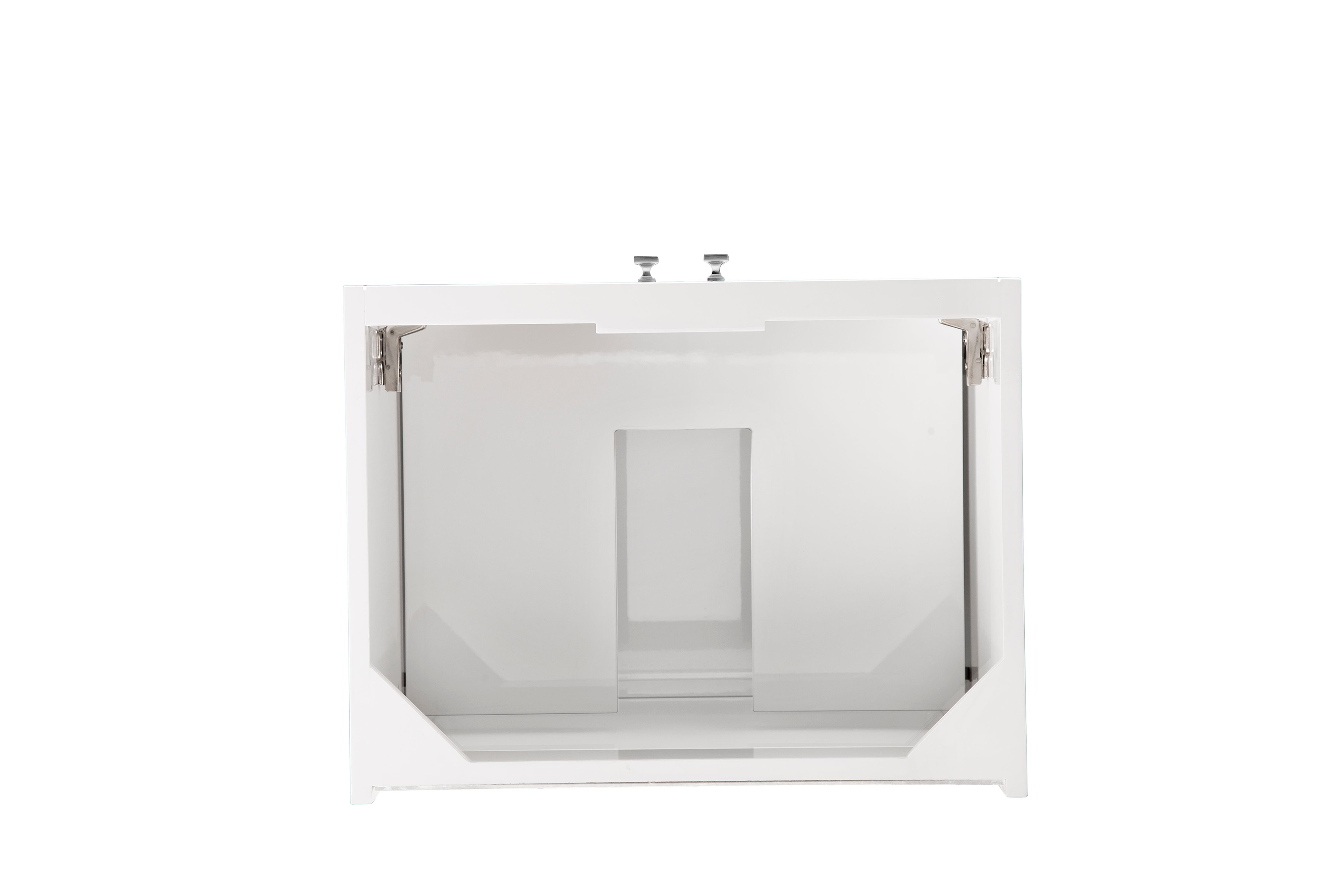 Chianti 24 Inch Single Vanity Cabinet with Mirror - Glossy White Bathroom Storage for Modern Homes | Perfect for Small Bathrooms & Powder Rooms