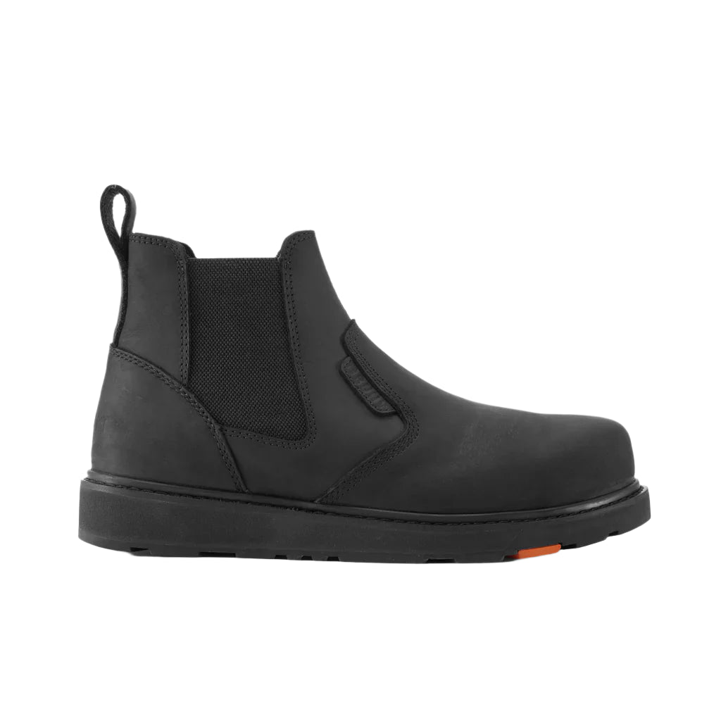 Ohman Unlined Composite Toe Work Boots for Men - Black Safety Shoes for Construction, Warehouse & Industrial Work