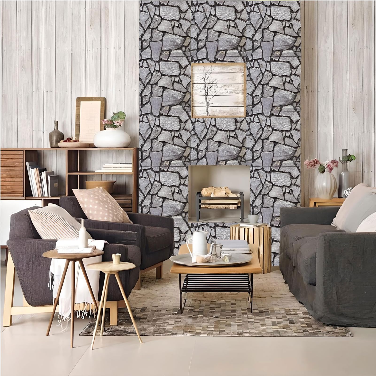 3D Peel and Stick Wall Panels - Waterproof Self-Adhesive Decorative Wall Tiles for Living Room, Bedroom, Office - 30x30cm (10pcs/Pack, Grey) - Perfect for Home Renovation & Interior Design Projects