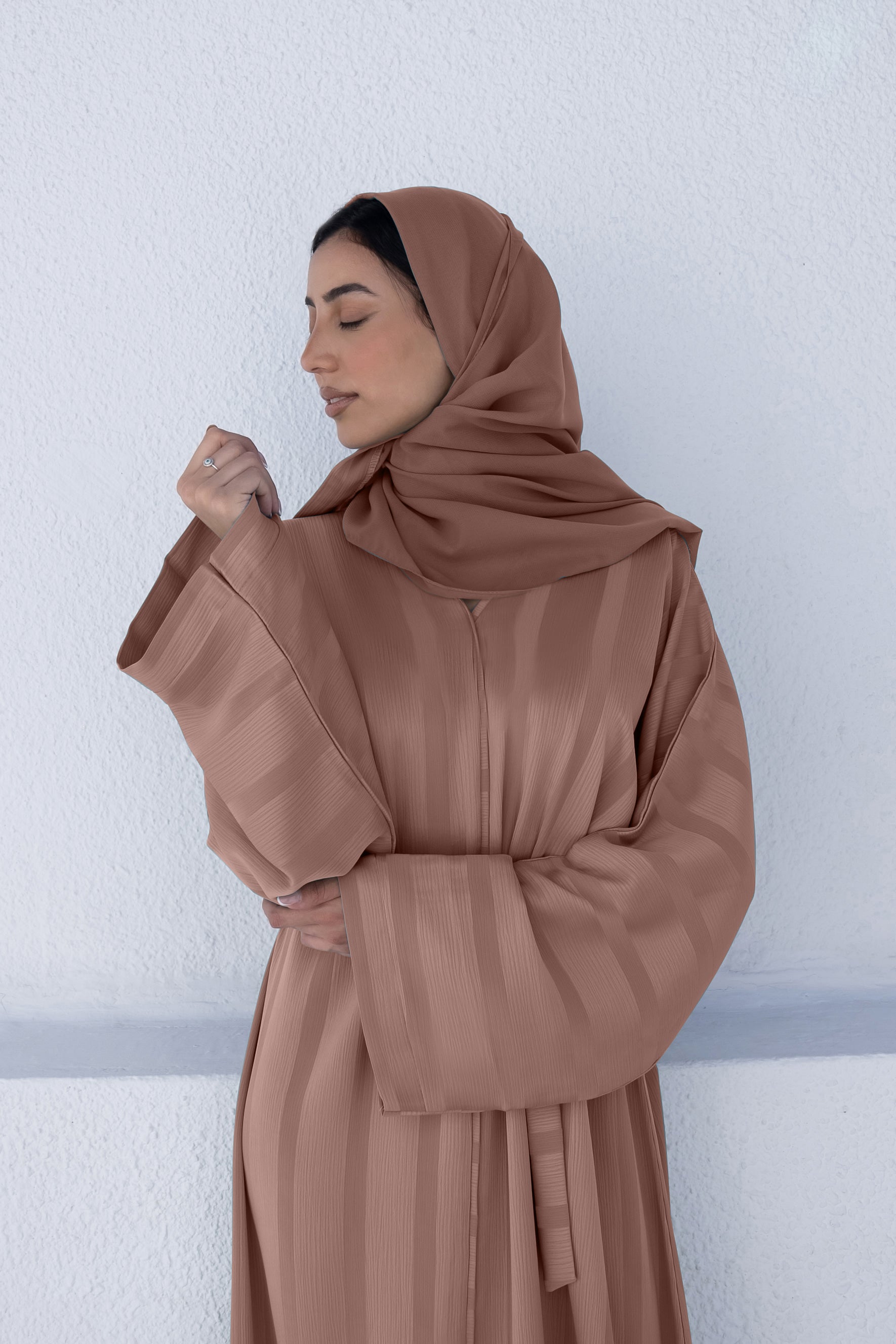 Maaria Abaya Brown - Modest Islamic Prayer Dress for Women | Perfect for Prayer, Mosque & Special Occasions