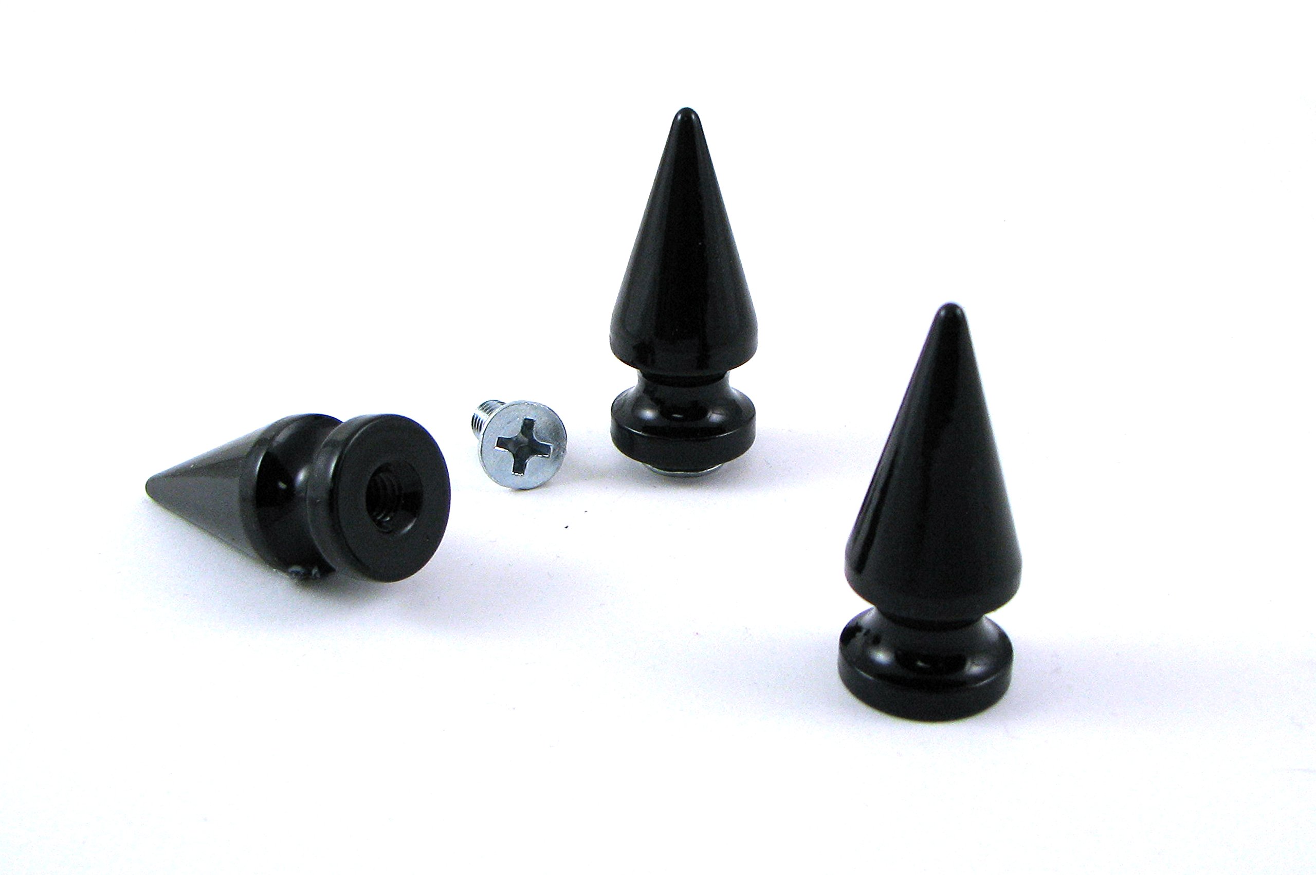 Giant Tree Spike Size 45 - Aluminum Base Metal Rivets for Denim & Leather Crafting - Screw-Back Cone Shaped Top - Black Powder Coated (Pack of 20) - Perfect for DIY Jeans, Jackets, Boots & Leather Accessories