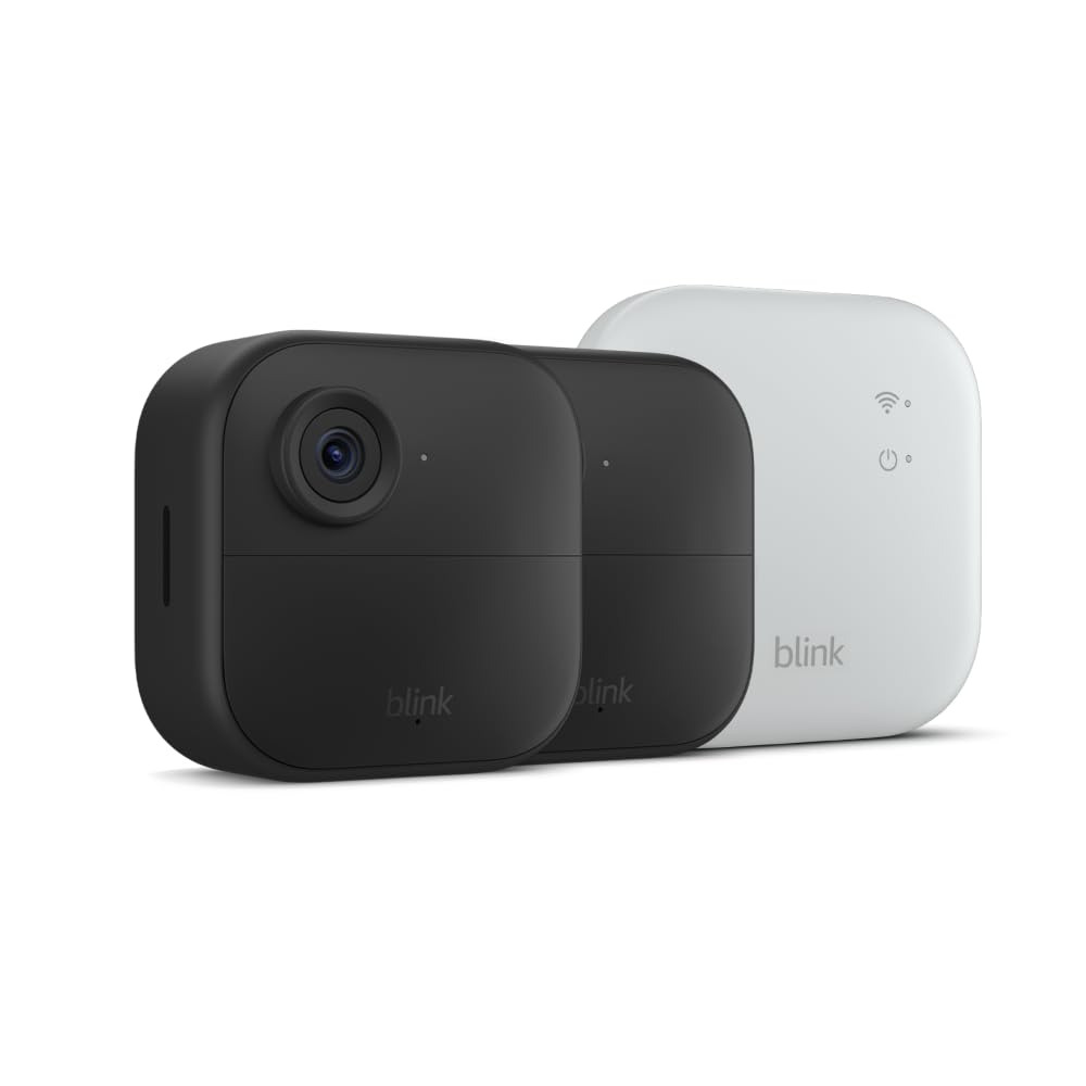 Blink Outdoor 4 + Sync Module XR - Wireless Smart Security Camera System with 2-Year Battery Life & 400ft Extended Range - Ideal for Home Security, Baby Monitoring & Property Surveillance