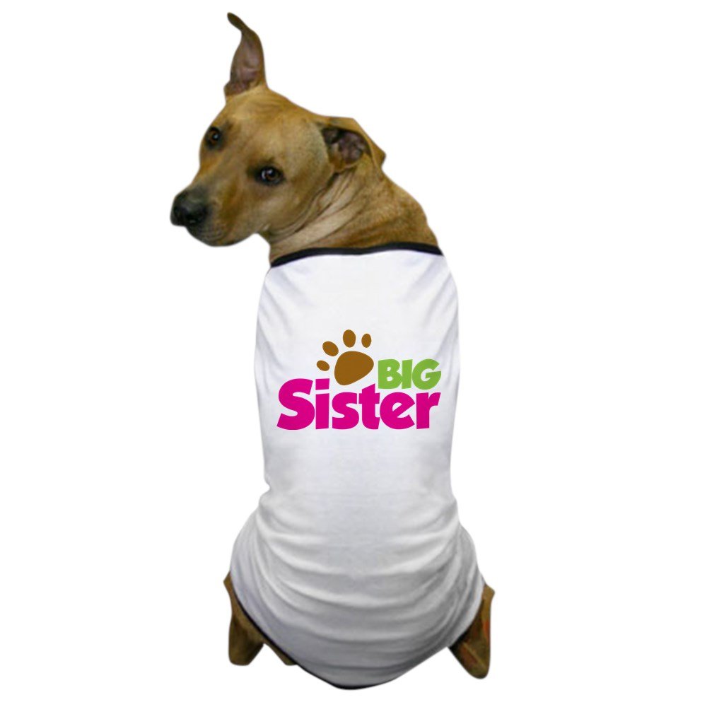 Paw Print Dog Big Sister T-Shirt for Dogs - Cute Pet Apparel for Sibling Bonding | Perfect for Family Photos & Special Occasions