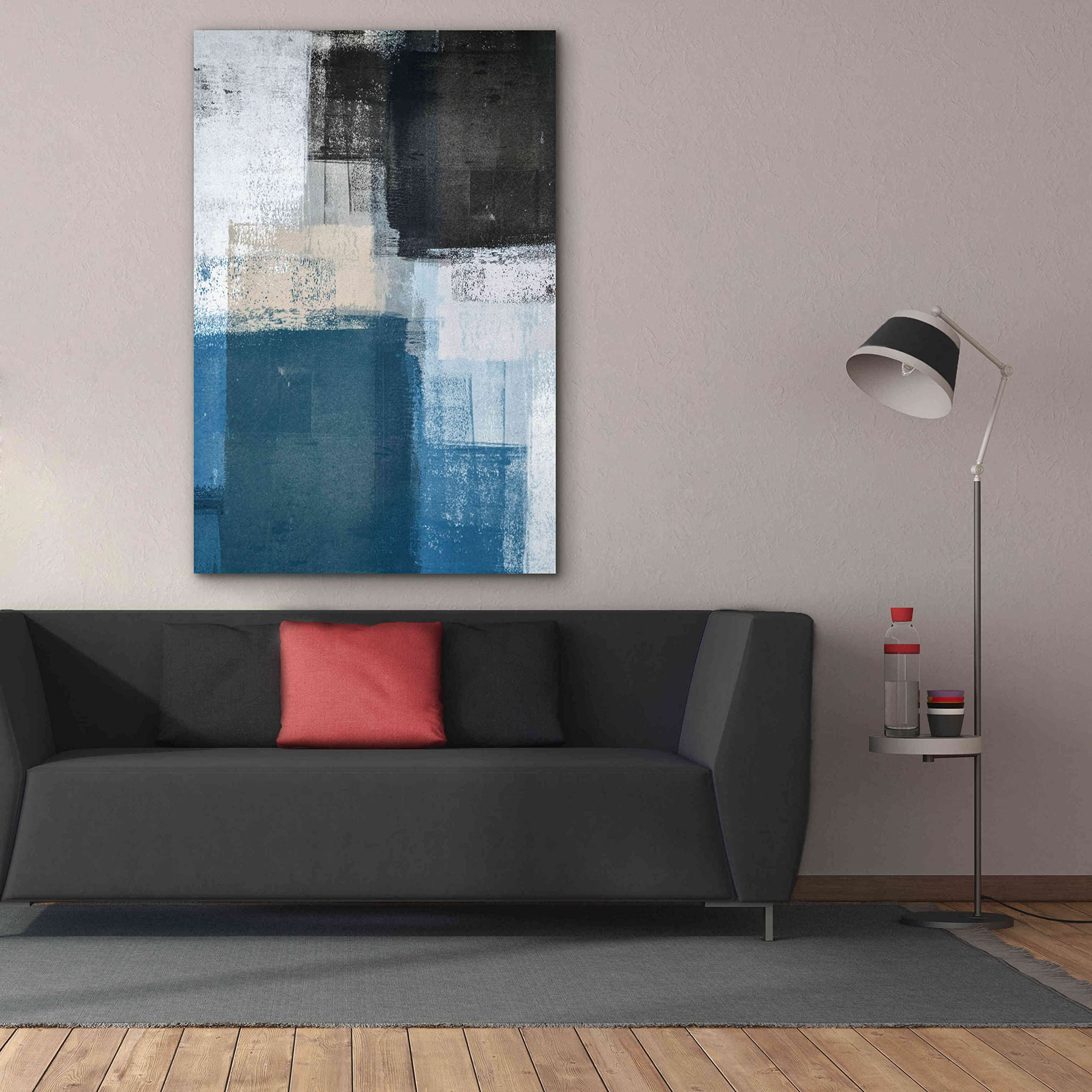 Abstract Blue II Graffiti Art Print by Incado - 40x60 Inch Giclee Canvas Wall Decor for Living Room, Bedroom & Office | Modern Urban Artwork