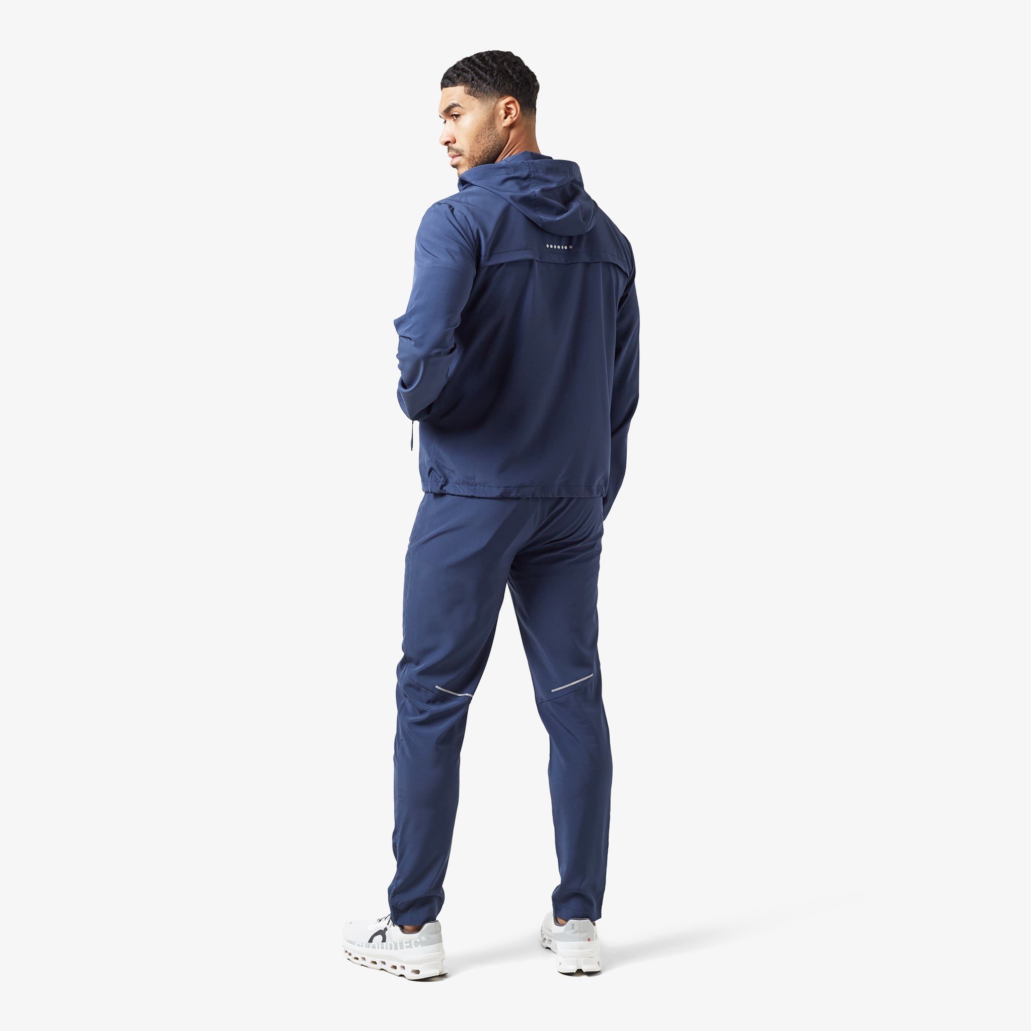 Reflective Core Windbreaker Jacket for Men & Women - Navy Blue | Lightweight Water-Resistant Running & Cycling Outerwear