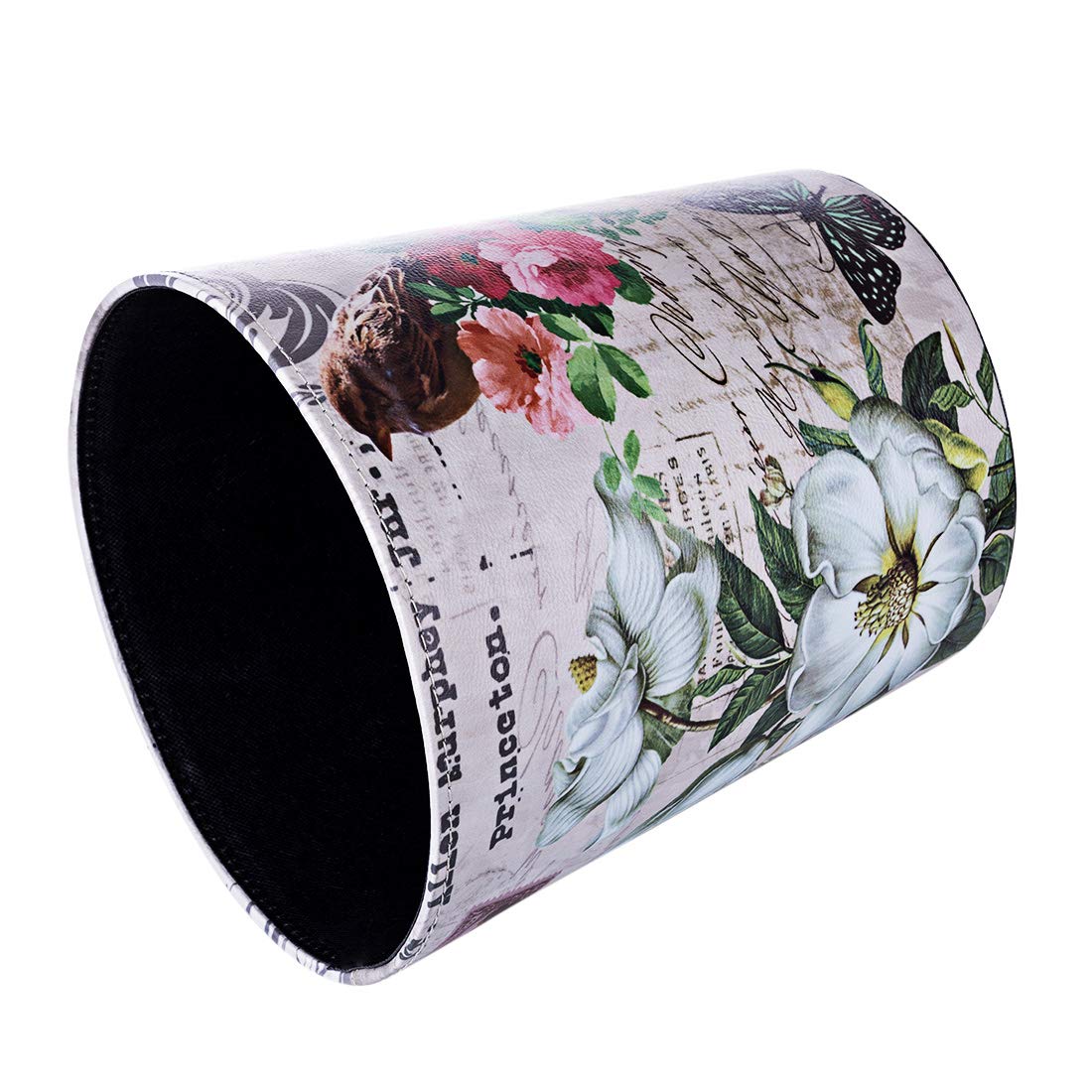 Lingxuinfo Scakbyer Small PU Leather Trash Can - Decorative Waste Basket for Kitchen, Bathroom, Bedroom & Office - Perfect for Home, Office & Hotel Use