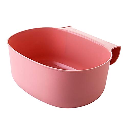 Pink Hanging Trash Can for Kitchen Cabinet Door - Plastic Waste Bin with Shelf, Food Recycling & Rubbish Storage Box | Perfect for Small Spaces, Under Sink Organization & Pantry Storage