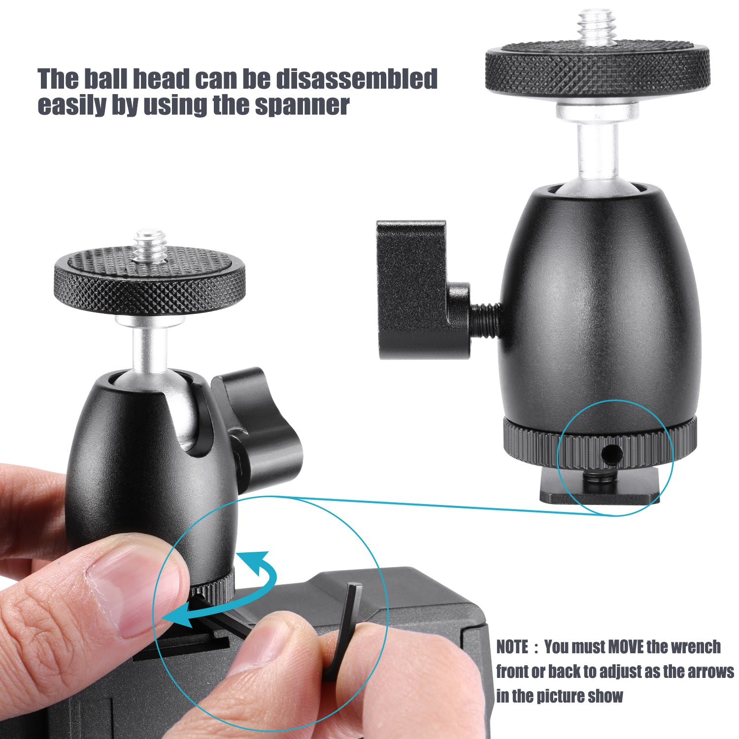 NEEWER GM HS Hot Shoe Cradle Head - Professional Camera Flash Mount for DSLR & Mirrorless Cameras - Perfect for Studio, Wedding, and Portrait Photography