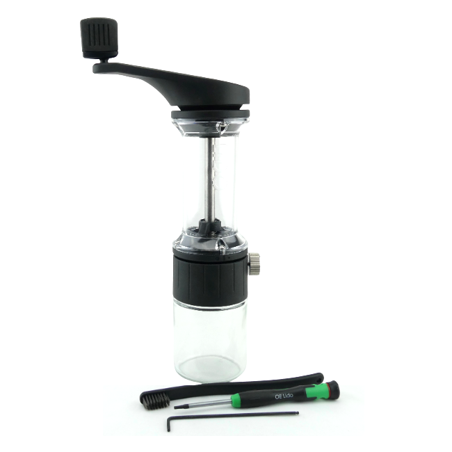 Orphan Espresso Lido Basic Manual Coffee Grinder - Premium Portable Hand Crank Burr Mill for Espresso, French Press & Pour Over Coffee Brewing at Home, Camping or Travel