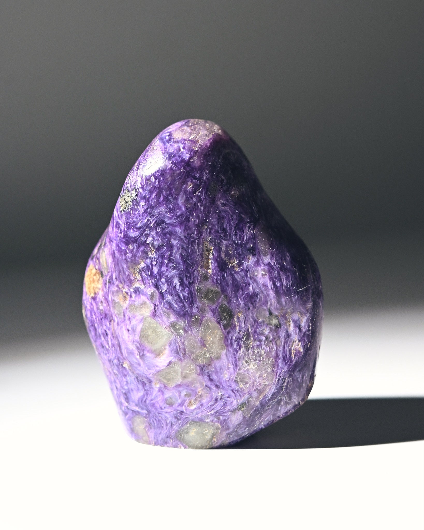 Natural Charoite Freeform Stone - 3 Inch Healing Crystal for Meditation, Reiki & Home Decor | Spiritual Energy & Stress Relief