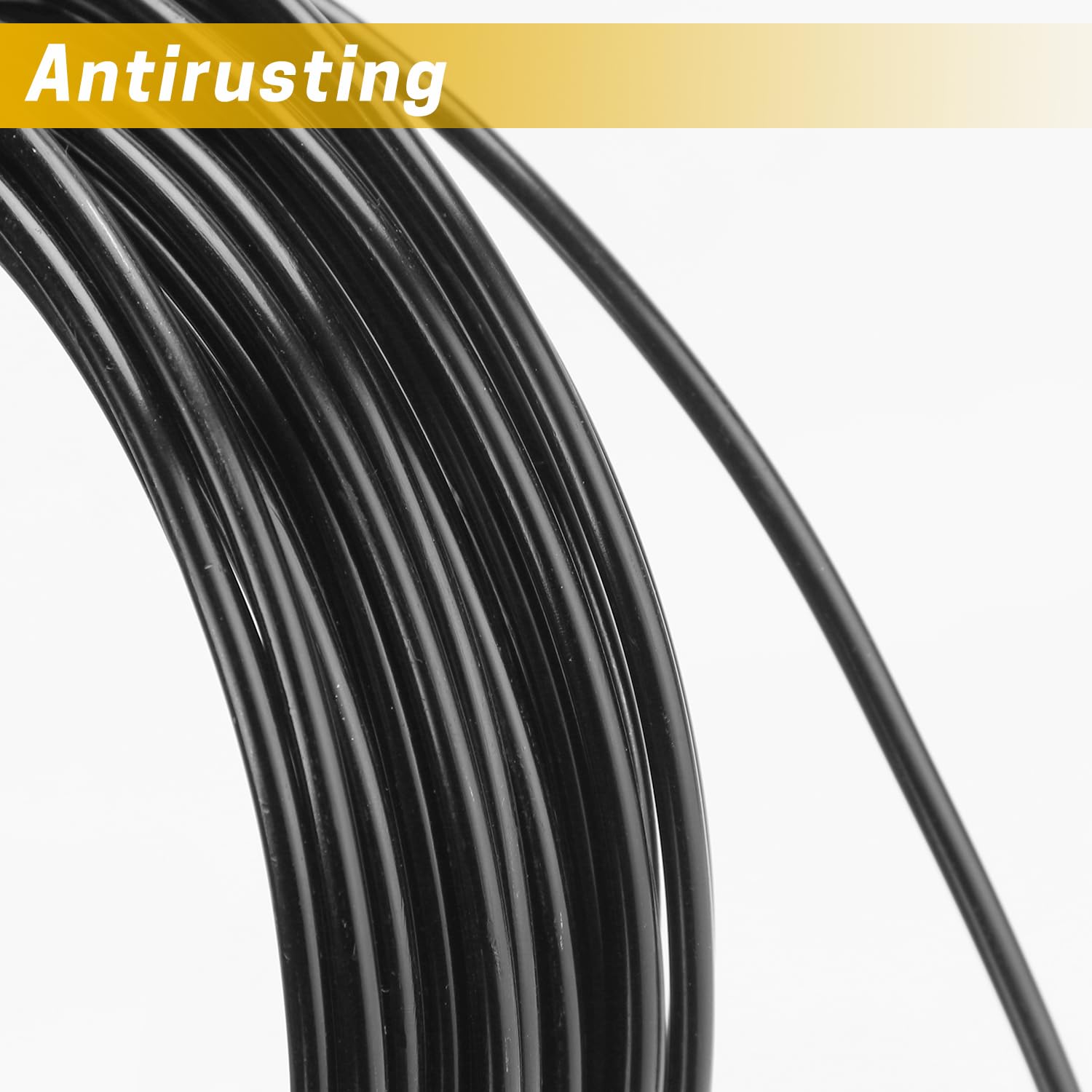 16.4 Feet Black Aluminum Craft Wire - 3mm Thickness Bendable Metal Wire for DIY Jewelry Making, Sculptures, Floral Arrangements & Home Decor Crafts