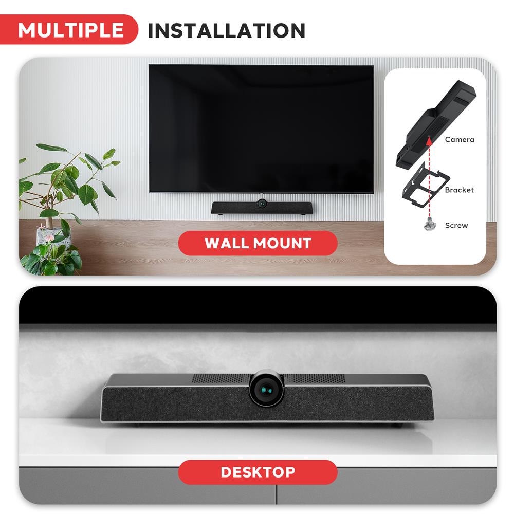 Home Fitness Camera Video Bar - 4K HD Workout Camera with Wide Angle Lens for Live Streaming & Recording - Perfect for Home Gym, Yoga, and Online Fitness Coaching