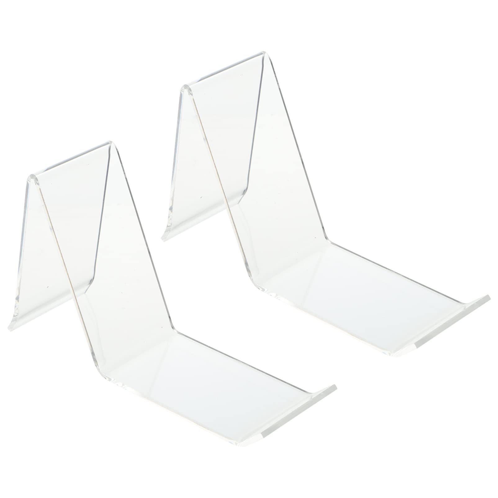 POPETPOP 2-Pack Clear Acrylic Floating Shoe Display Shelves - Wall Mount Sneaker Organizer Rack for Shoe Collection & Store Display - Perfect for Sneakerhead Rooms, Retail Shops & Home Decor