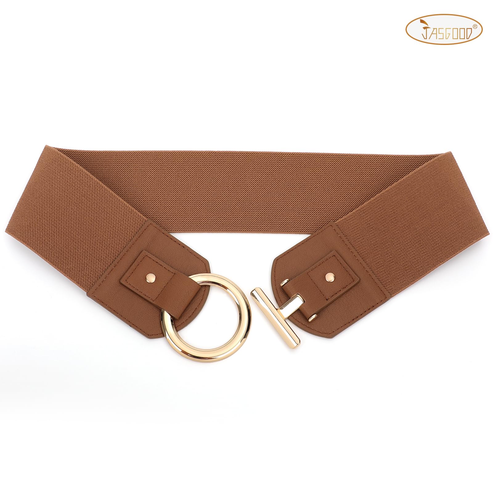 JASGOOR Women's Stretchy Wide Elastic Waist Belt - Fashionable Adjustable Dress Belt for Dresses, Skirts & Pants - Perfect for Office, Party & Casual Wear